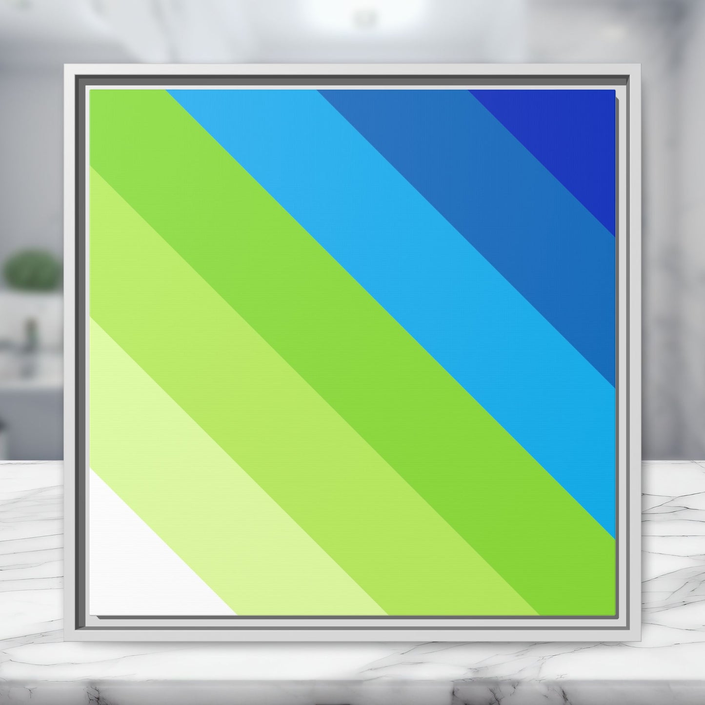 Modern Framed Geometric Canvas Art | Bold Color Meets Clean Framing