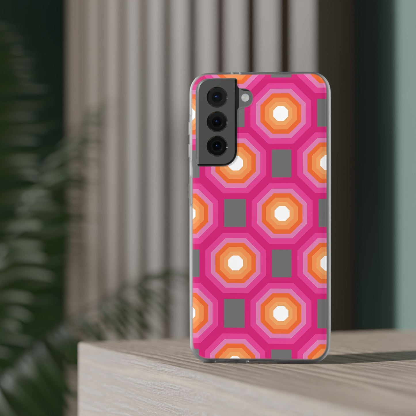 Stylish Geometric Phone Case, Flexible Phone Cover, Unique Modern Design, Perfect Gift, Trendy Accessory, Eco-Friendly Case