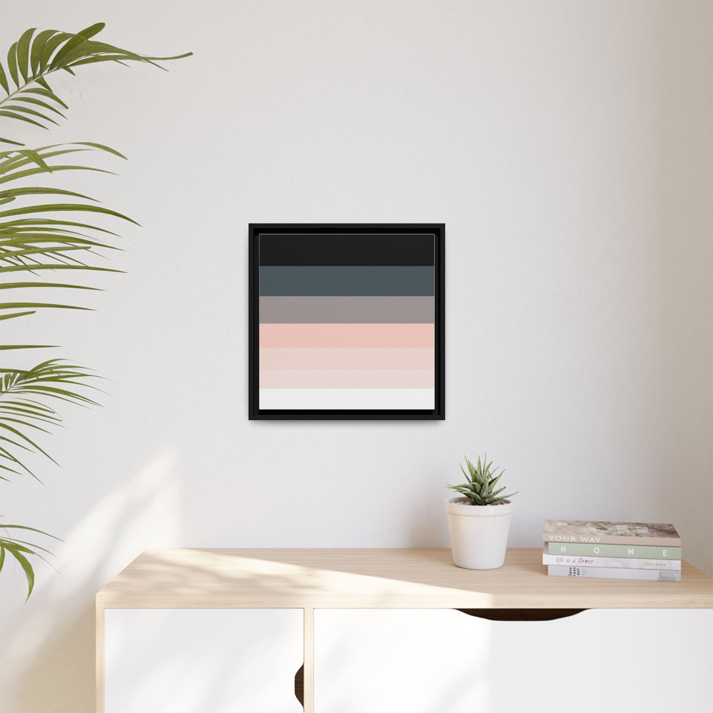 Modern Framed Geometric Canvas Art | Bold Color Meets Clean Framing