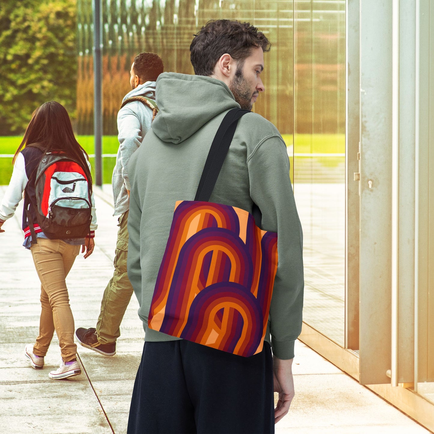 Geometric Art Tote Bag – 3 sizes | Bold lines. Vivid color