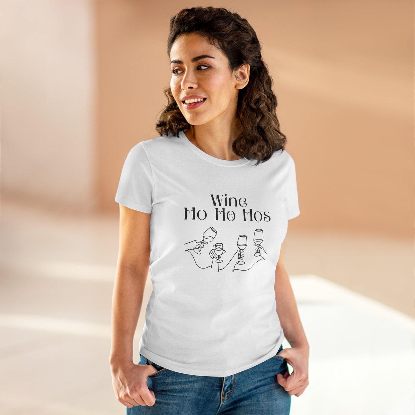 Funny Wine T-Shirt for Women | Wine Ho Ho Hos Tee