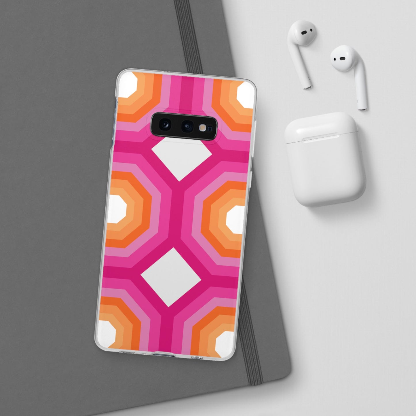 Stylish Geometric Phone Case, Flexible Phone Cover, Unique Modern Design, Perfect Gift, Trendy Accessory, Eco-Friendly Case