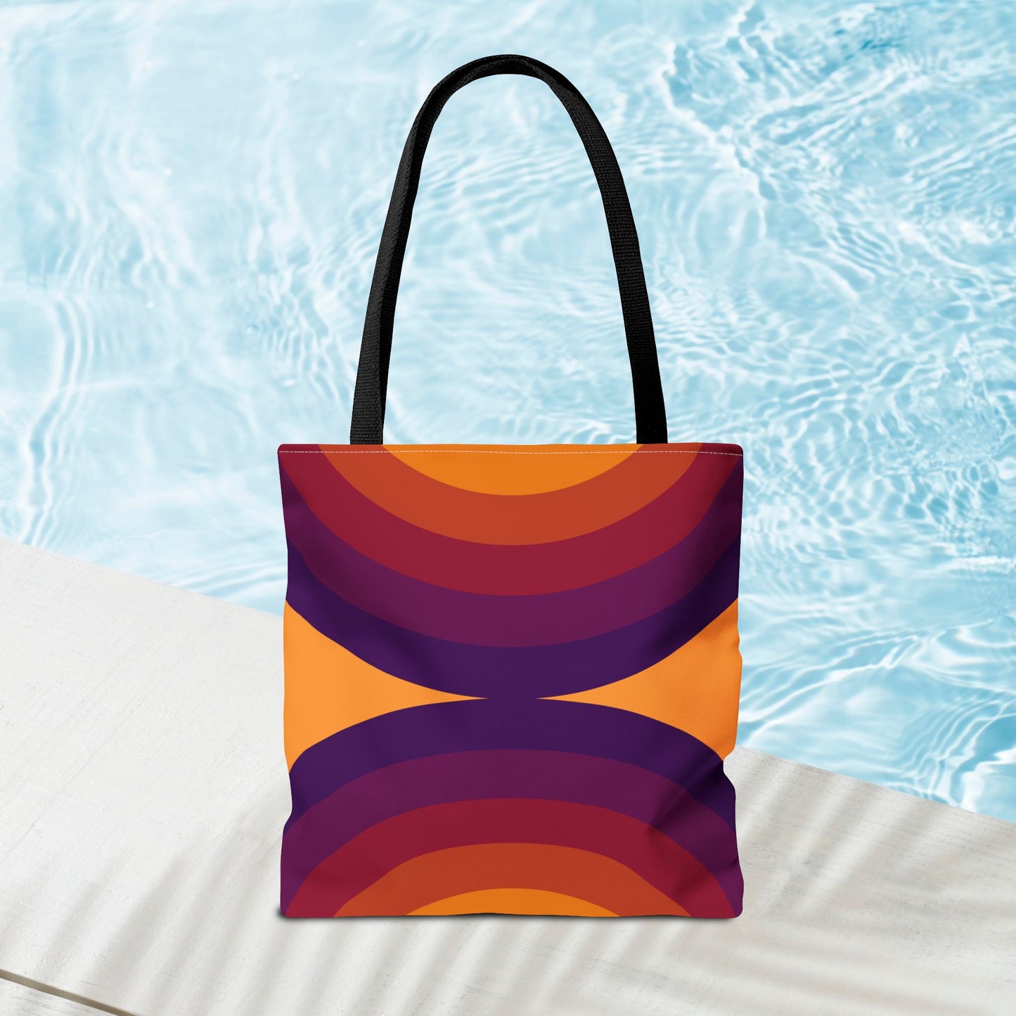 Geometric Art Tote Bag – 3 sizes | Bold lines. Vivid color. Retro with a modern twist.