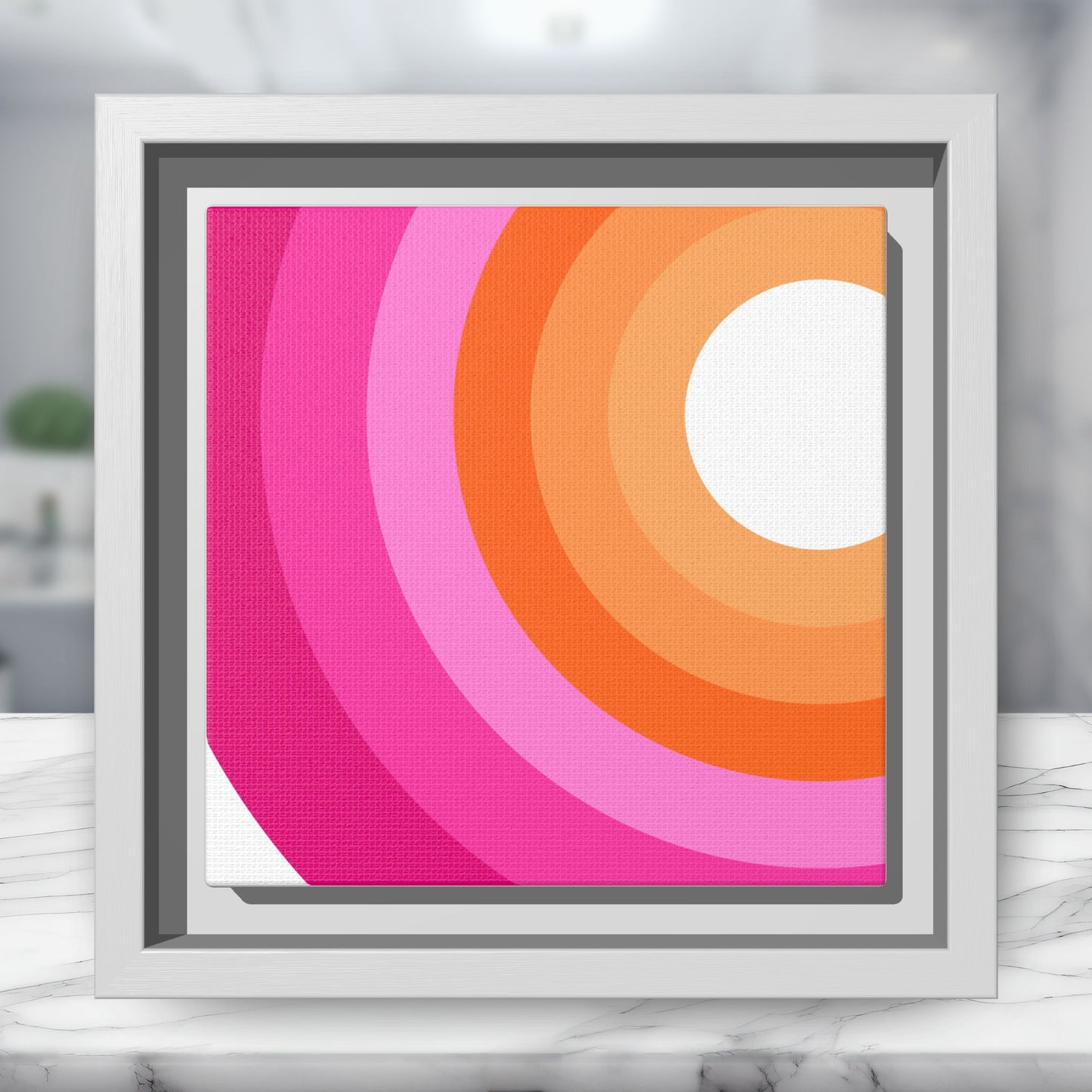 Modern Framed Geometric Canvas Art | Bold Color Meets Clean Framing
