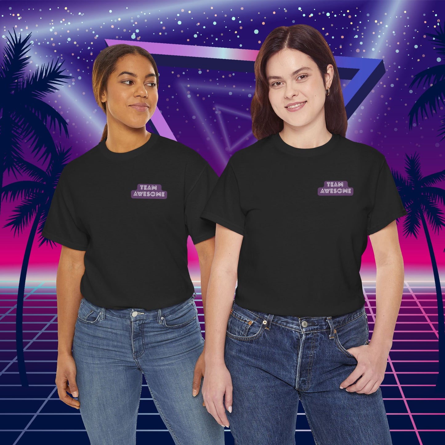 Let’s Get Physical – Join Team Awesome Retro 80s Tee - Unisex Cotton T-Shirt