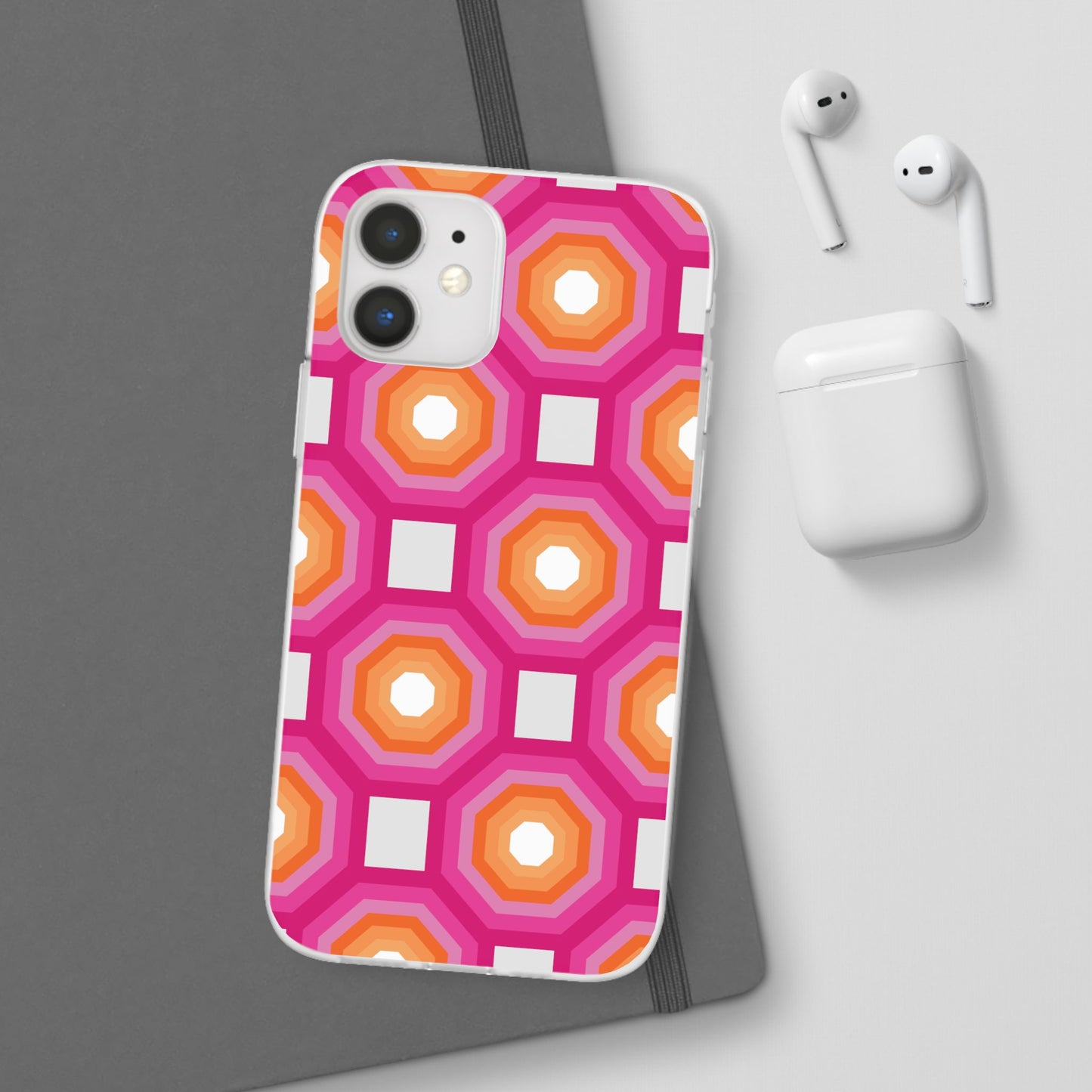 Stylish Geometric Phone Case, Flexible Phone Cover, Unique Modern Design, Perfect Gift, Trendy Accessory, Eco-Friendly Case