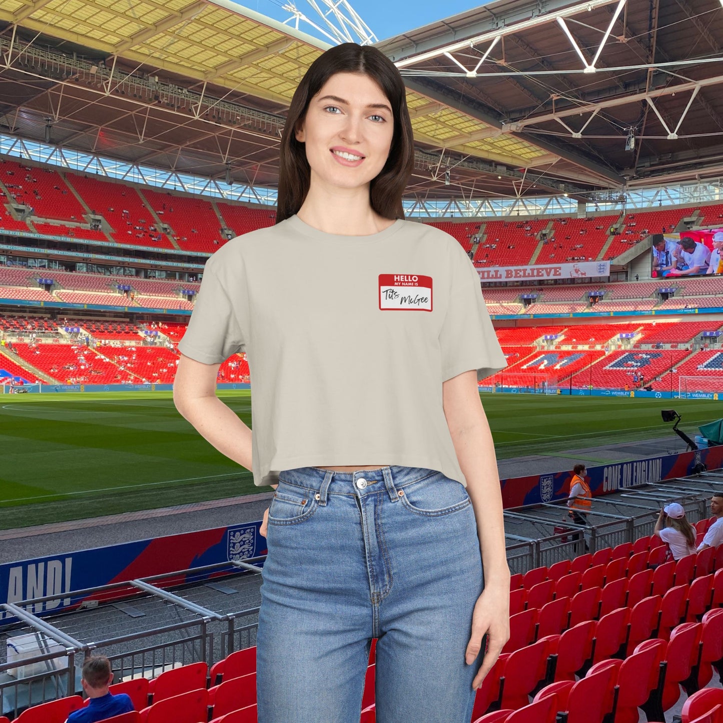 Hello My Name is Tits McGee Crop Tee – Bold, Fun, and Totally Unapologetic