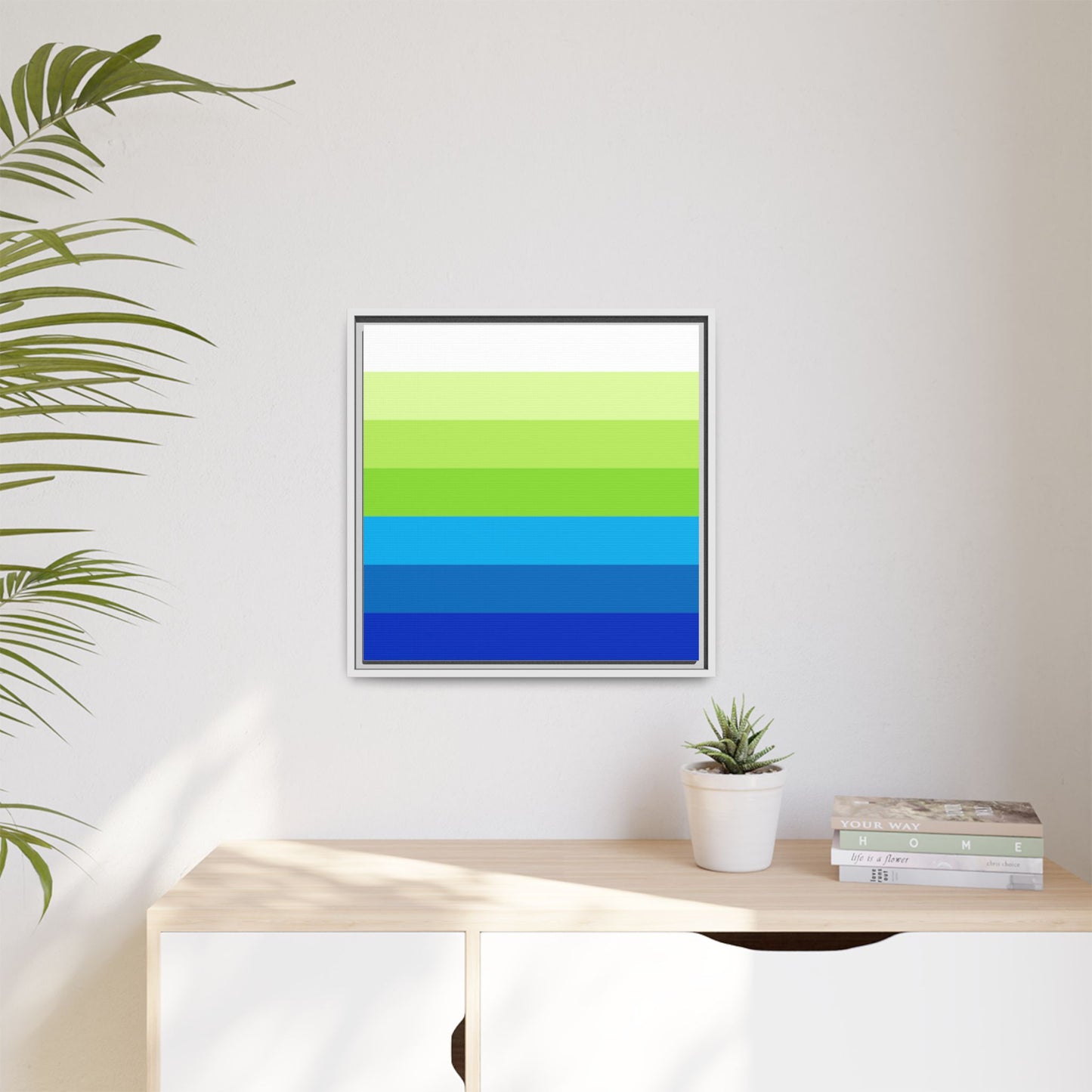 Modern Framed Geometric Canvas Art | Bold Color Meets Clean Framing
