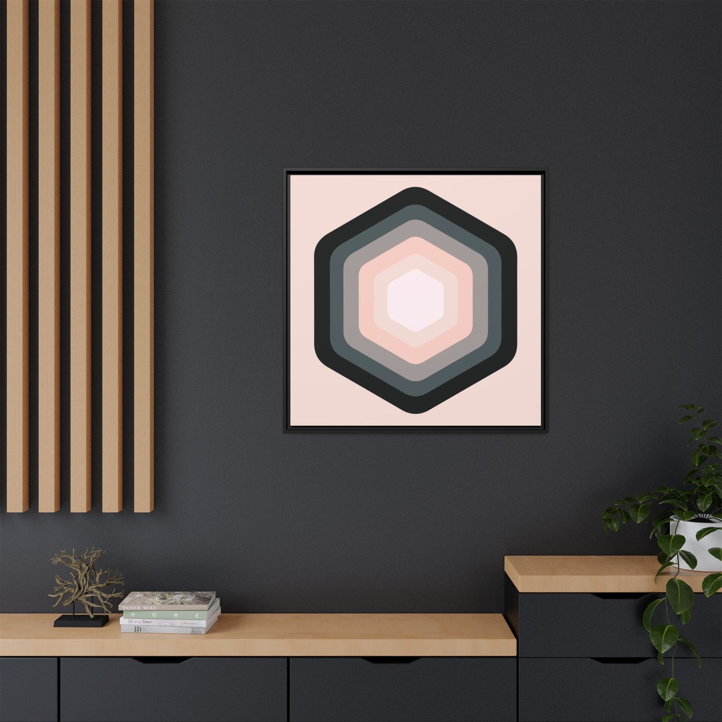 Modern Framed Geometric Canvas Art | Bold Color Meets Clean Framing