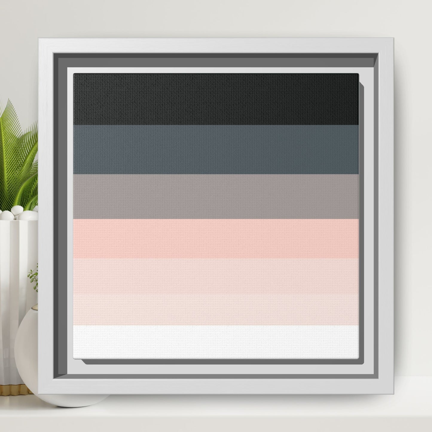 Modern Framed Geometric Canvas Art | Bold Color Meets Clean Framing