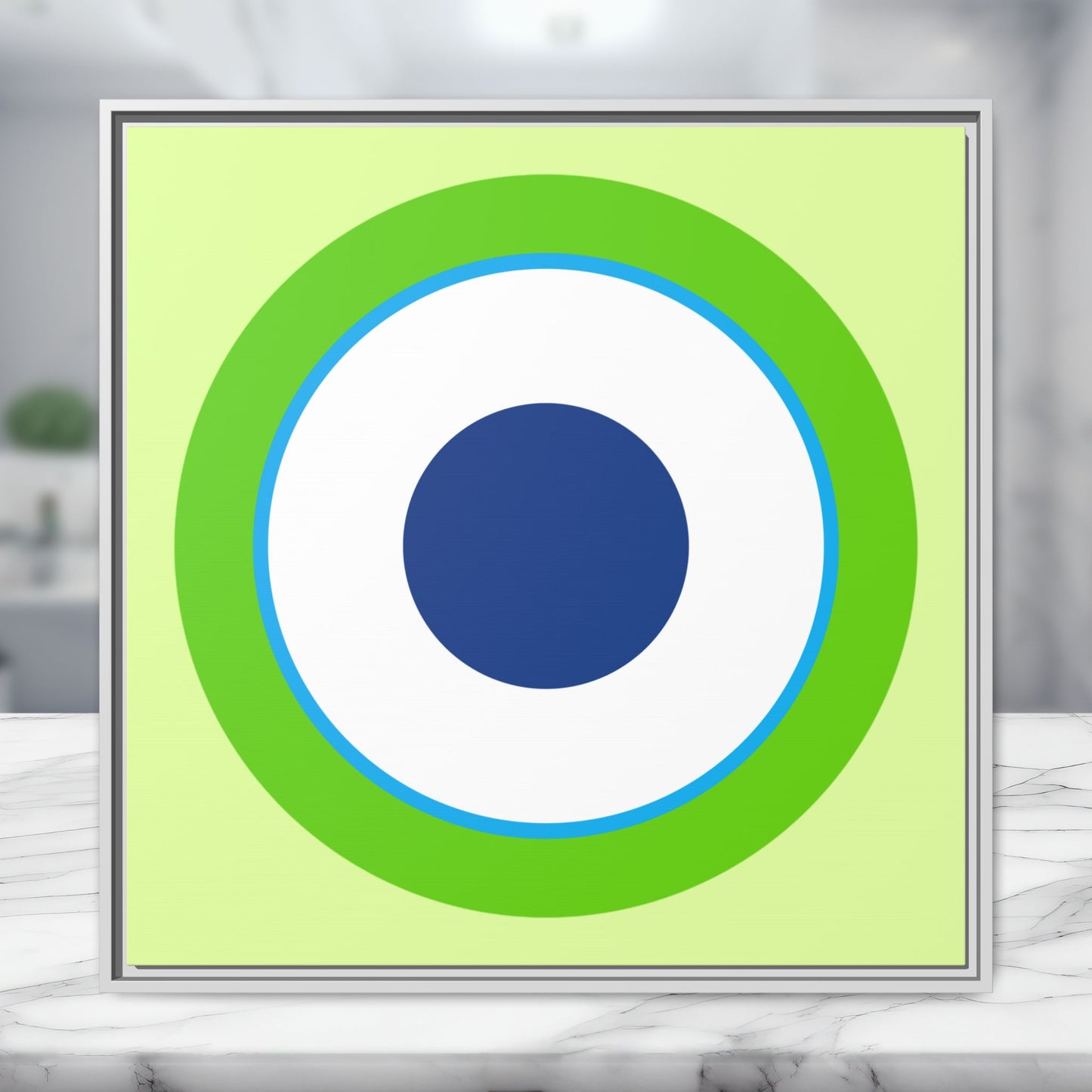 Modern Framed Geometric Canvas Art | Bold Color Meets Clean Framing