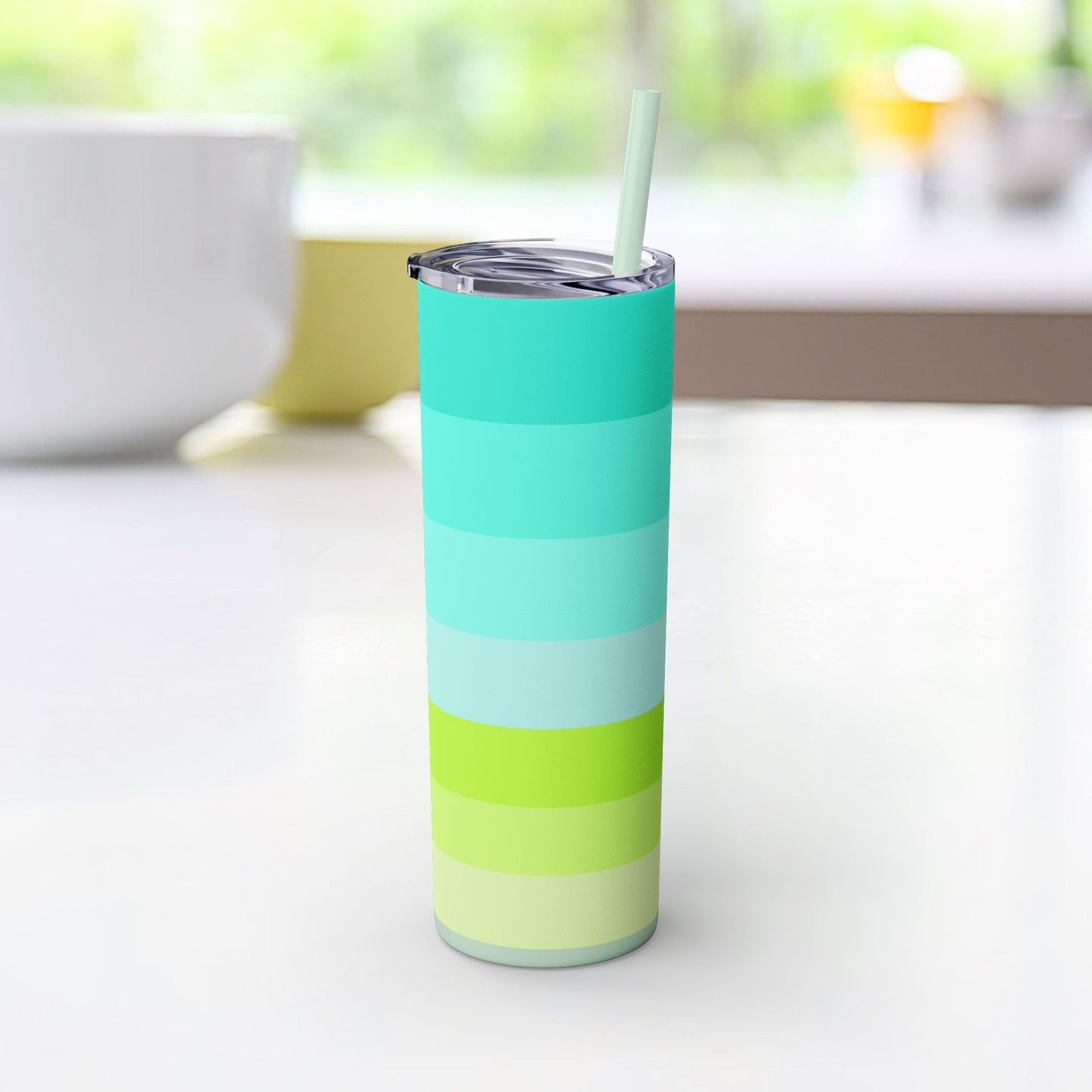 Vibrant. Versatile. Totally Sippable. – 20 oz Skinny Travel Tumbler with Straw