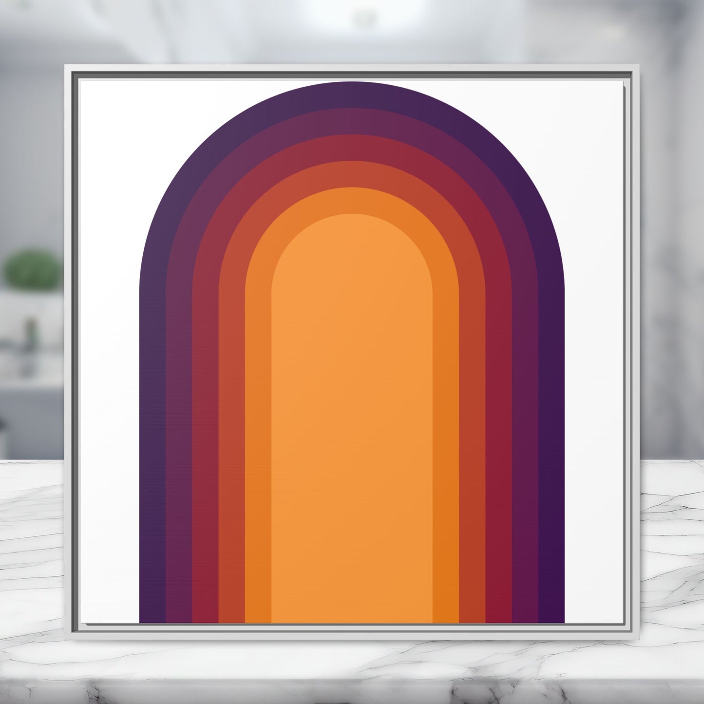 Modern Framed Geometric Canvas Art | Bold Color Meets Clean Framing