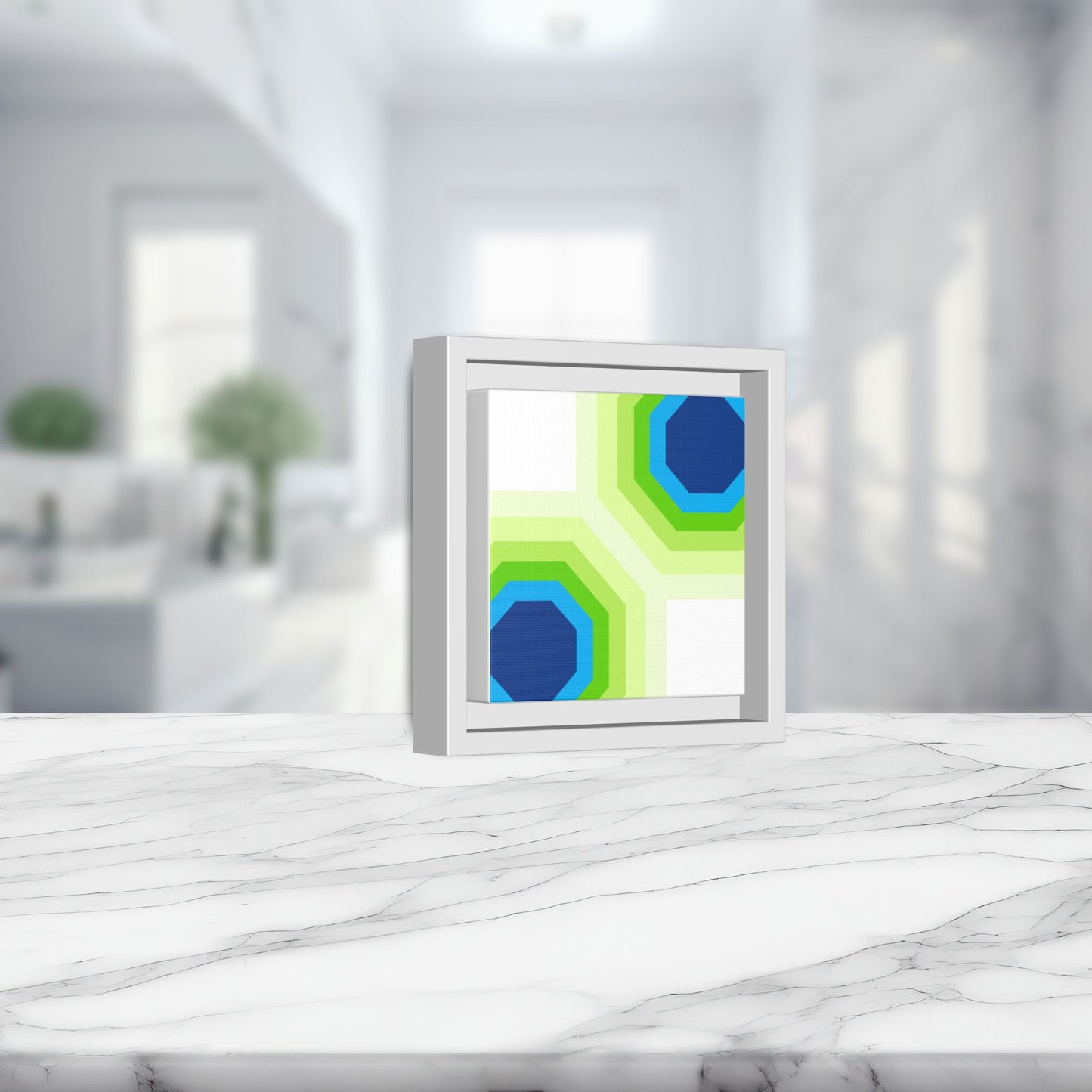 Modern Framed Geometric Canvas Art | Bold Color Meets Clean Framing