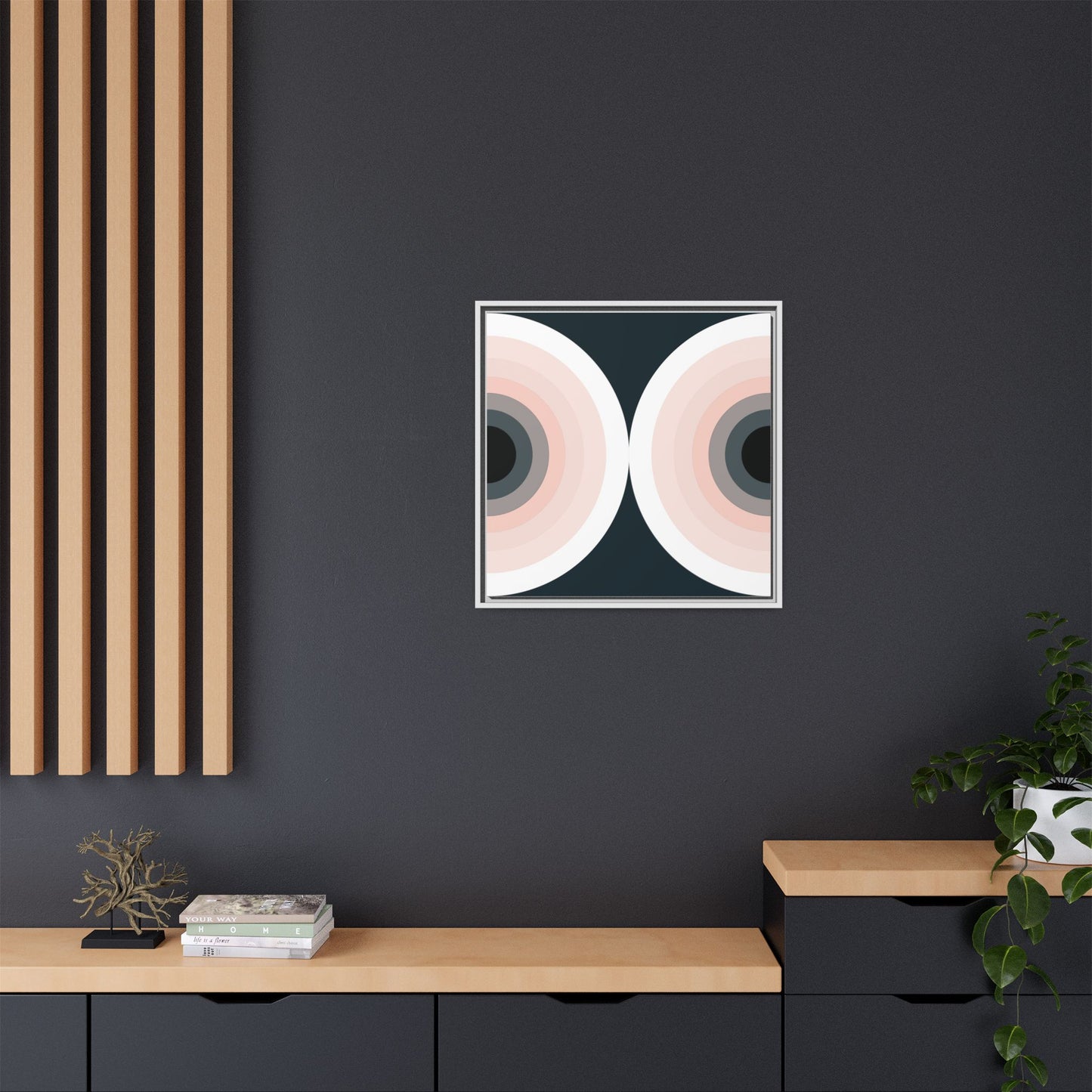 Modern Framed Geometric Canvas Art | Bold Color Meets Clean Framing