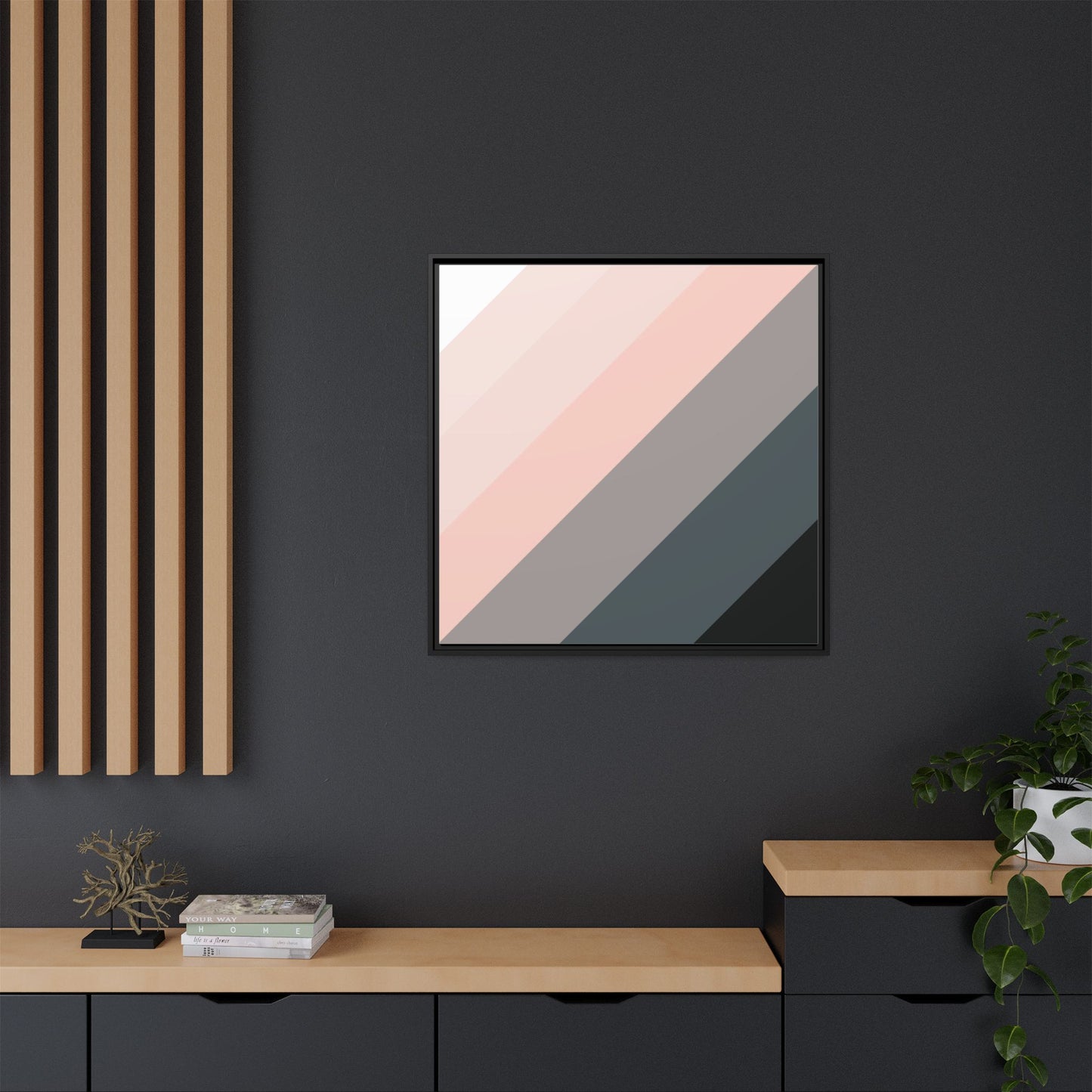 Modern Framed Geometric Canvas Art | Bold Color Meets Clean Framing