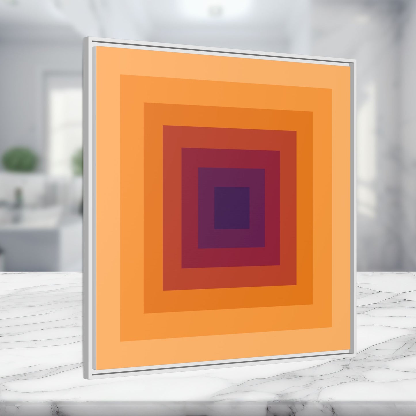 Modern Framed Geometric Canvas Art | Bold Color Meets Clean Framing