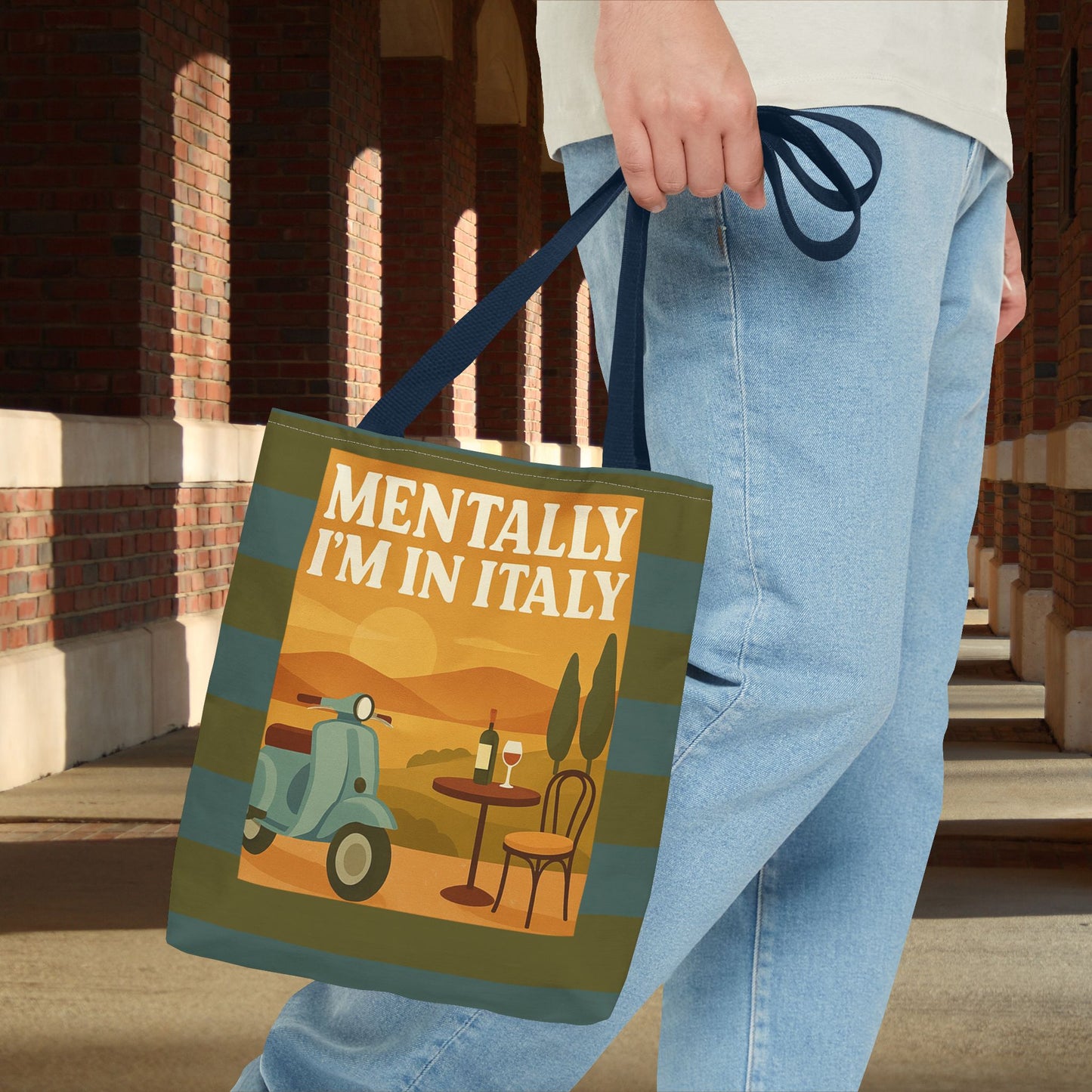 Mentally I’m in Italy Tote Bag– 3 sizes | Playful Wanderlust Companion