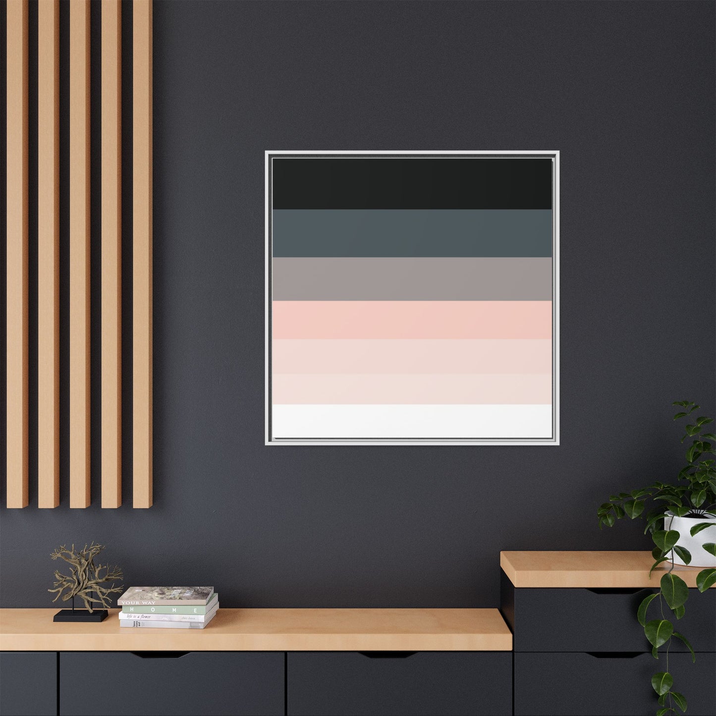 Modern Framed Geometric Canvas Art | Bold Color Meets Clean Framing