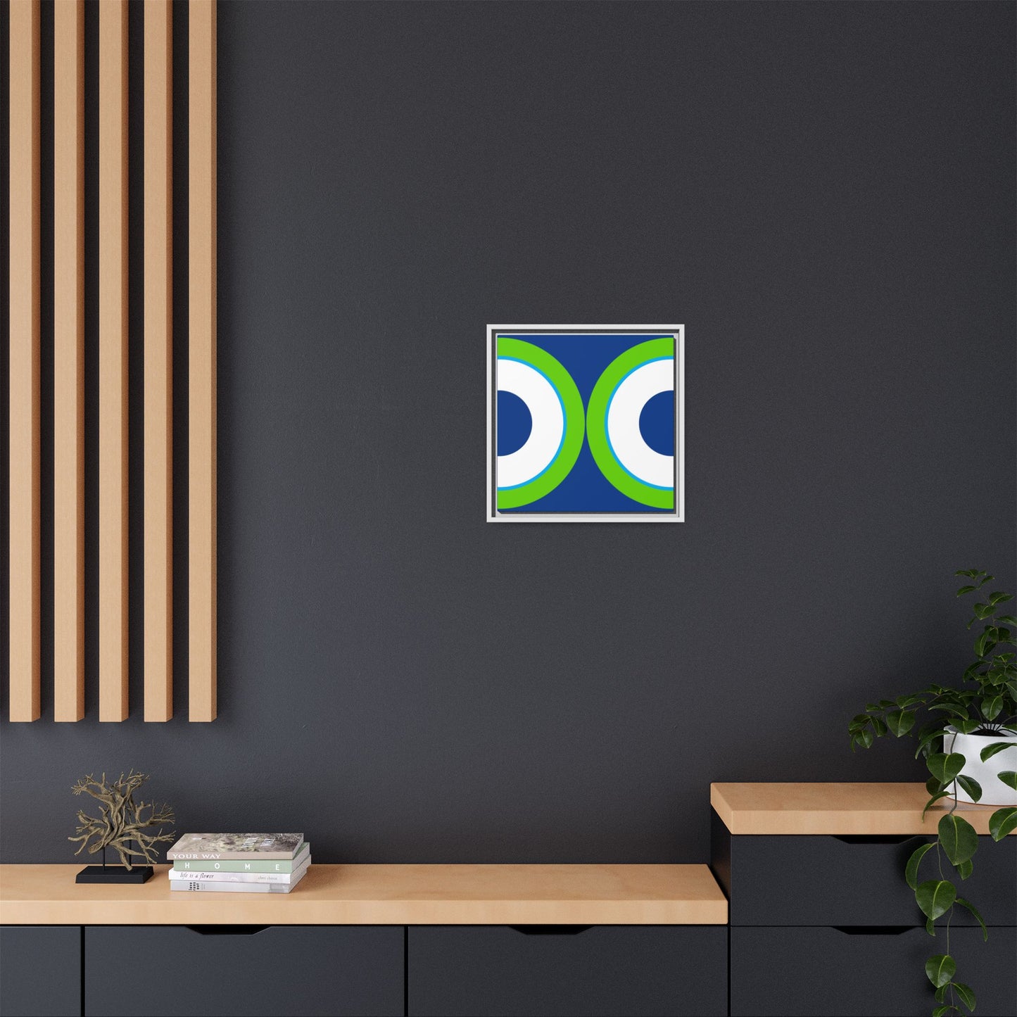 Modern Framed Geometric Canvas Art | Bold Color Meets Clean Framing