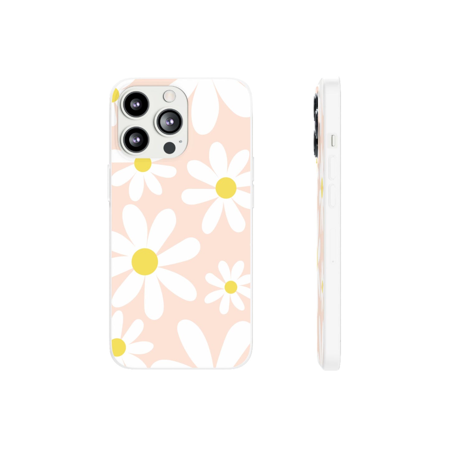 Phone Cases - Blush Daisy Pattern Flexi Cases