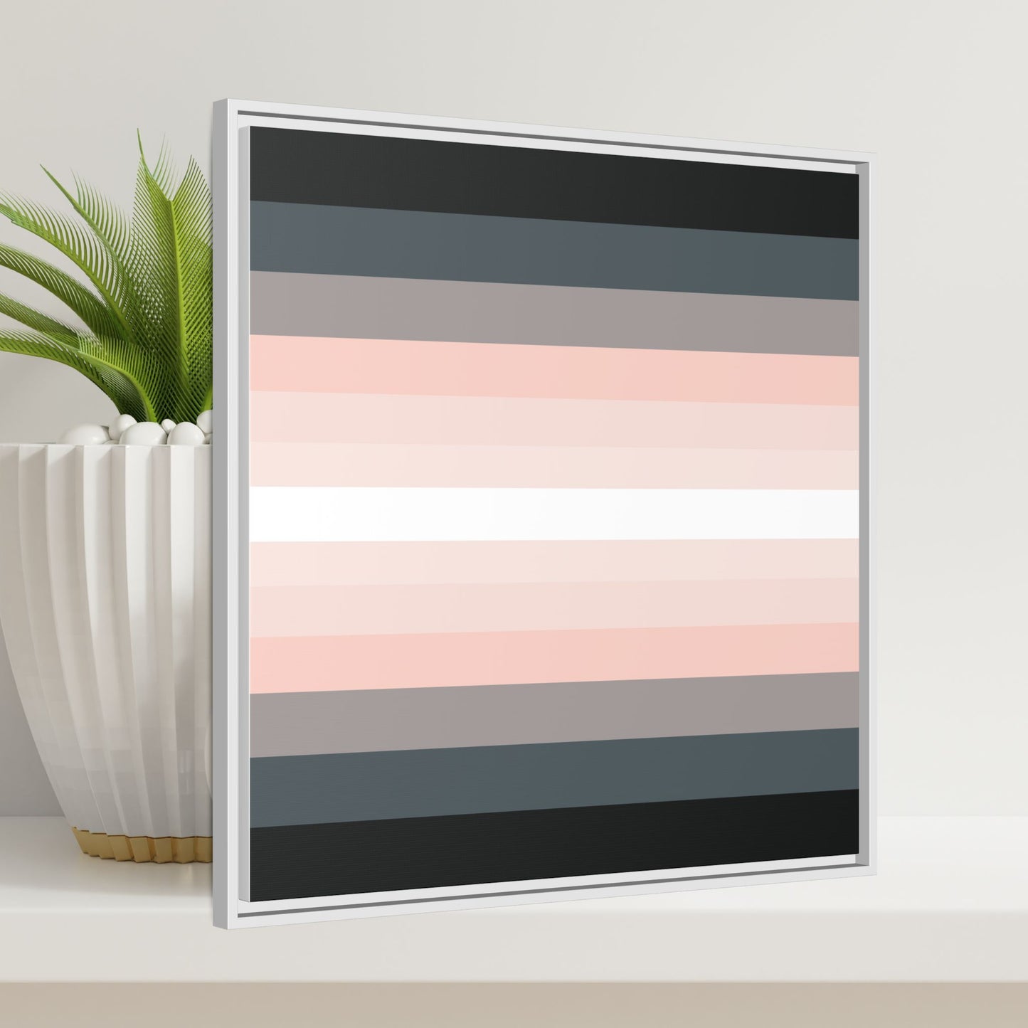 Modern Framed Geometric Canvas Art | Bold Color Meets Clean Framing