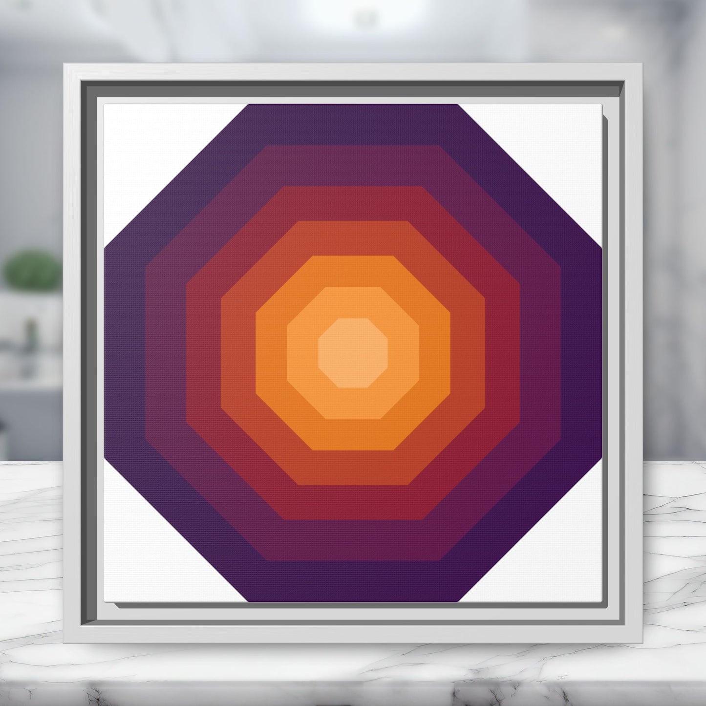 Modern Framed Geometric Canvas Art | Bold Color Meets Clean Framing