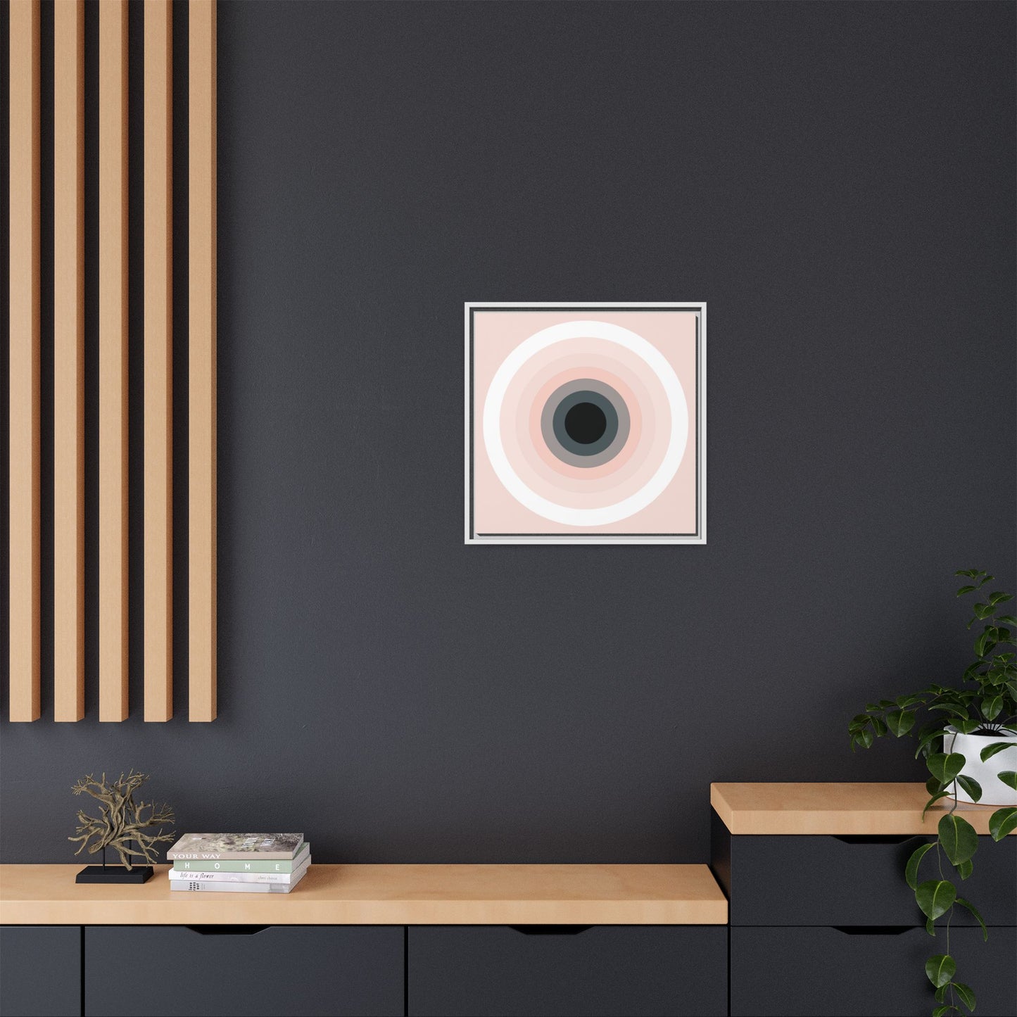 Modern Framed Geometric Canvas Art | Bold Color Meets Clean Framing