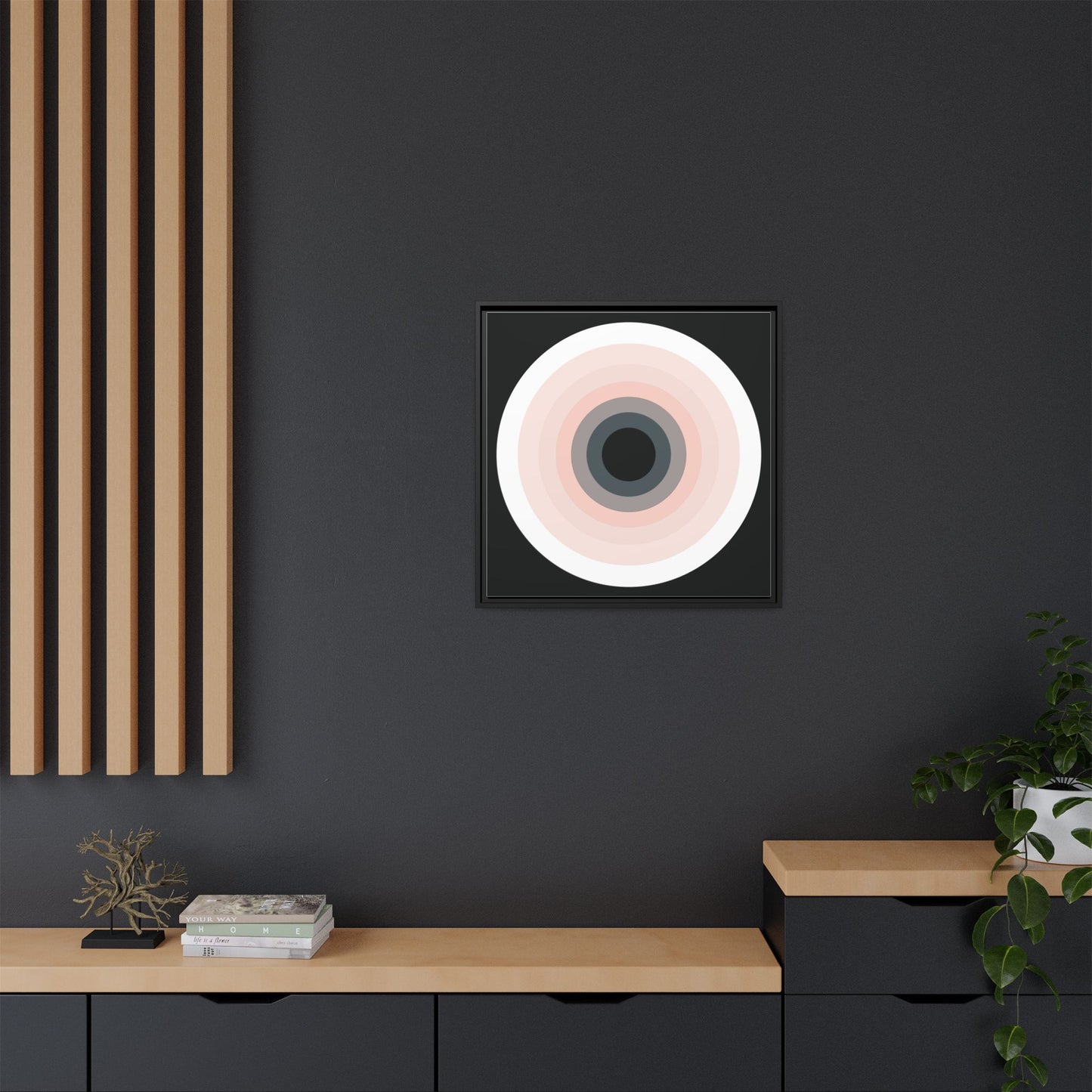 Modern Framed Geometric Canvas Art | Bold Color Meets Clean Framing