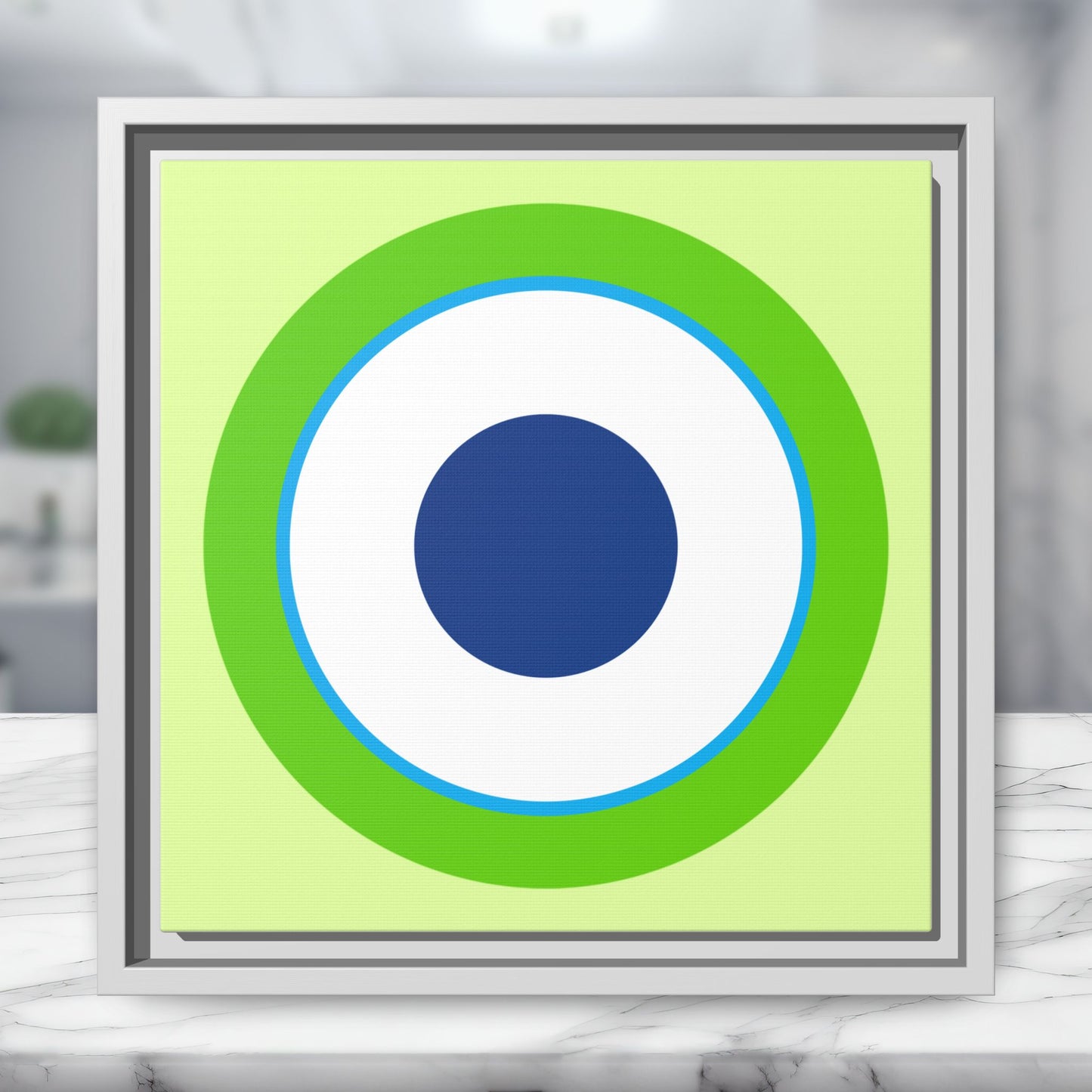 Modern Framed Geometric Canvas Art | Bold Color Meets Clean Framing