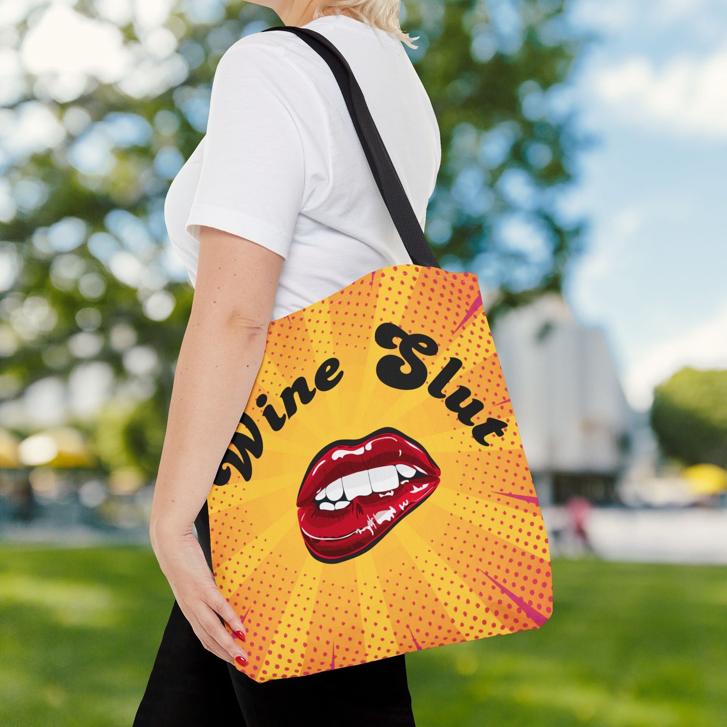 Wine Slut Tote Bag – 3 sizes | Pop Art Sass for the Bold & Thirsty