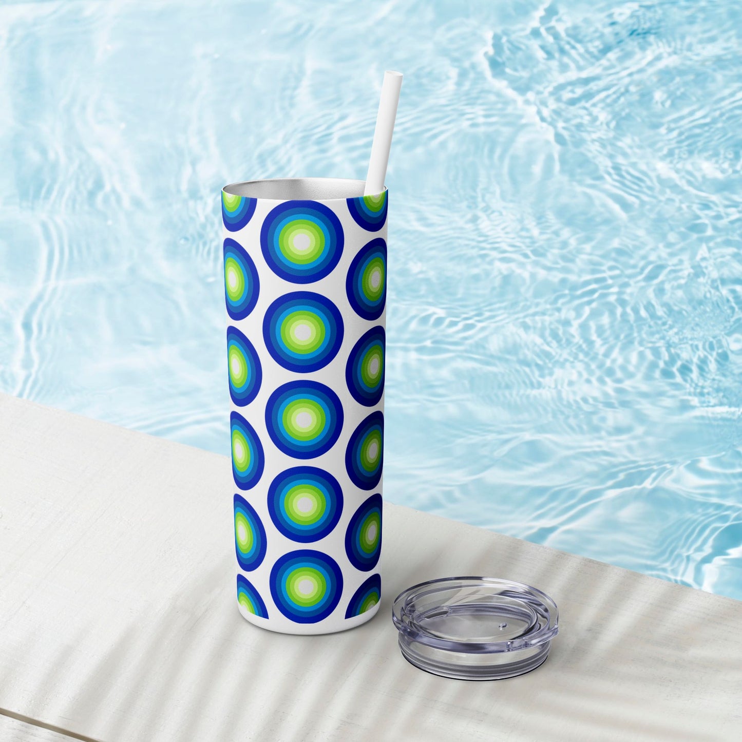 Vibrant. Versatile. Totally Sippable. – 20 oz Skinny Travel Tumbler with Straw