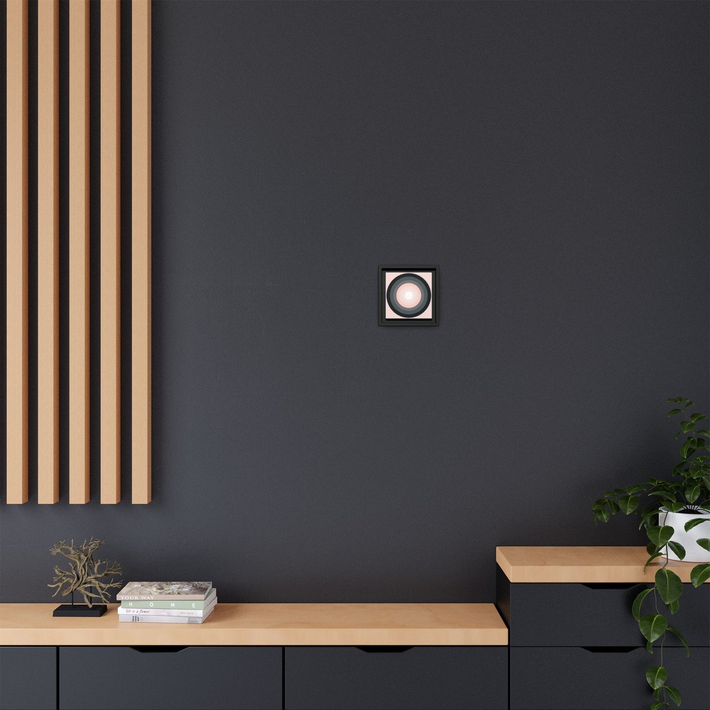 Modern Framed Geometric Canvas Art | Bold Color Meets Clean Framing