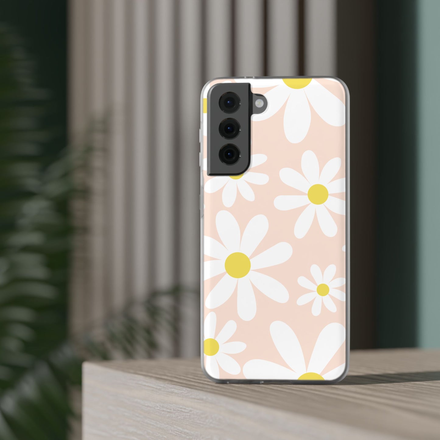 Phone Cases - Blush Daisy Pattern Flexi Cases