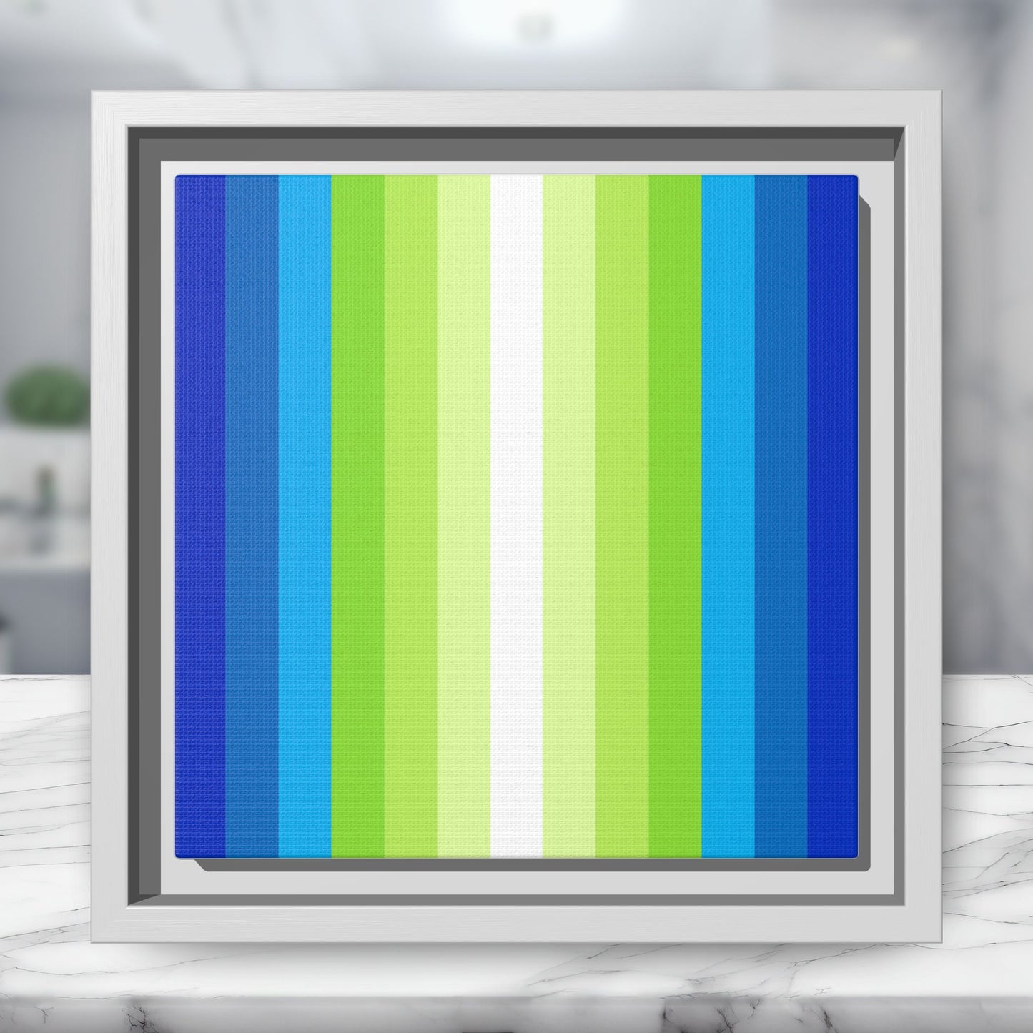 Modern Framed Geometric Canvas Art | Bold Color Meets Clean Framing