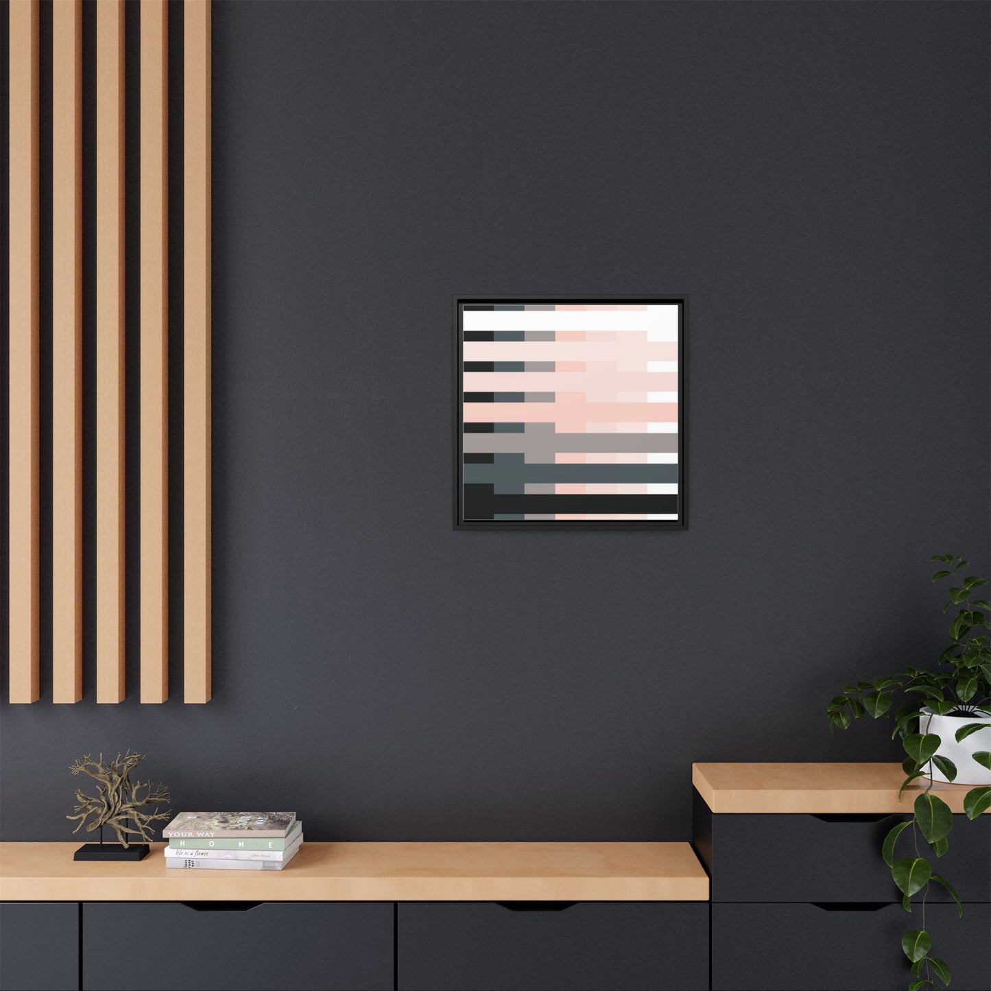 Modern Framed Geometric Canvas Art | Bold Color Meets Clean Framing