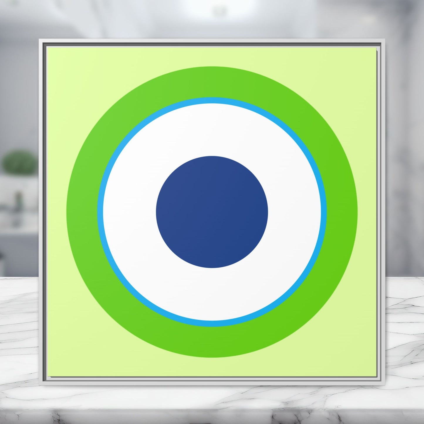 Modern Framed Geometric Canvas Art | Bold Color Meets Clean Framing