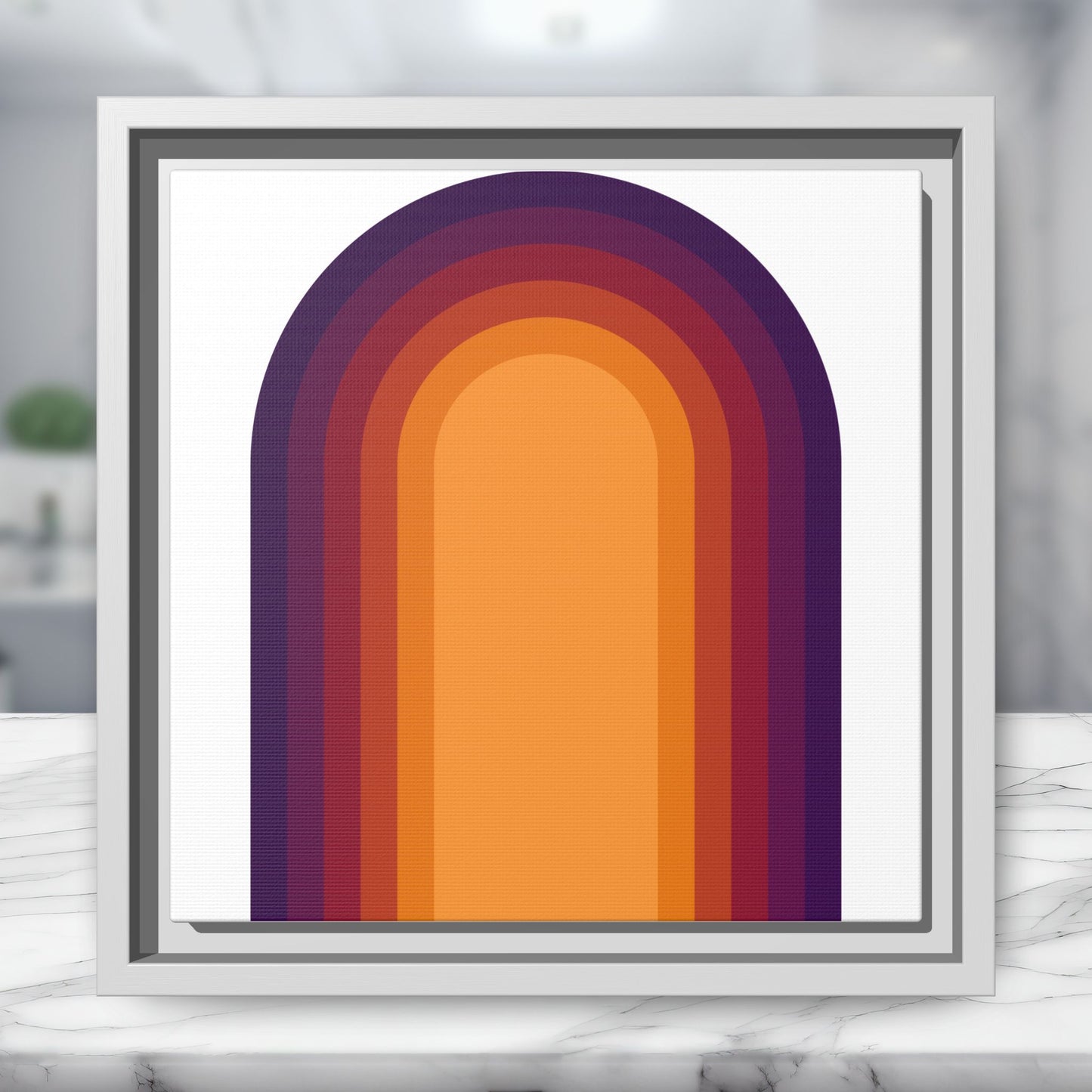 Modern Framed Geometric Canvas Art | Bold Color Meets Clean Framing