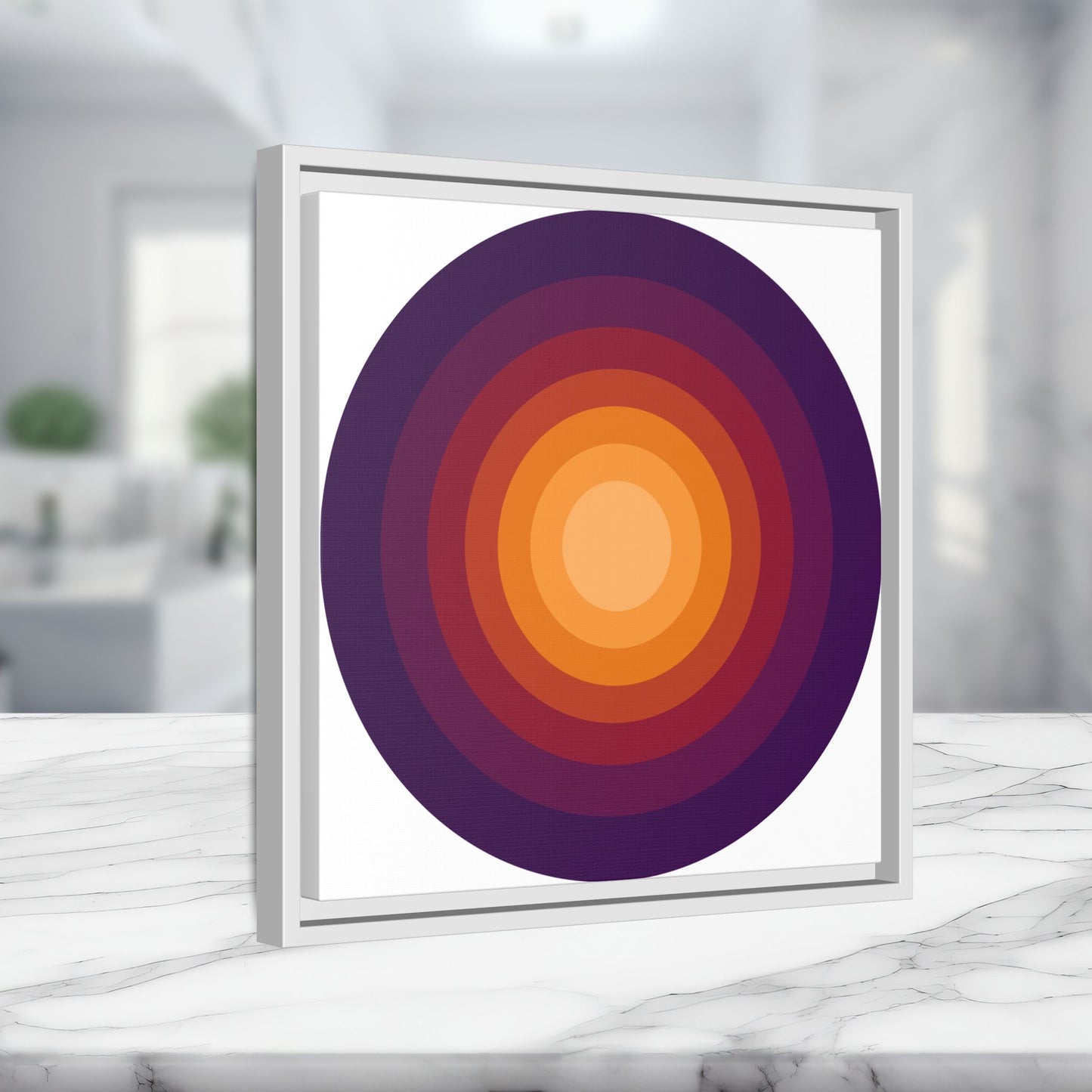 Modern Framed Geometric Canvas Art | Bold Color Meets Clean Framing