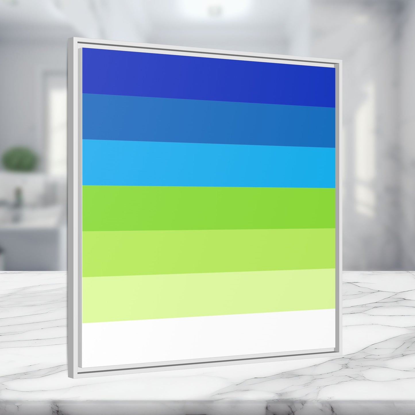 Modern Framed Geometric Canvas Art | Bold Color Meets Clean Framing