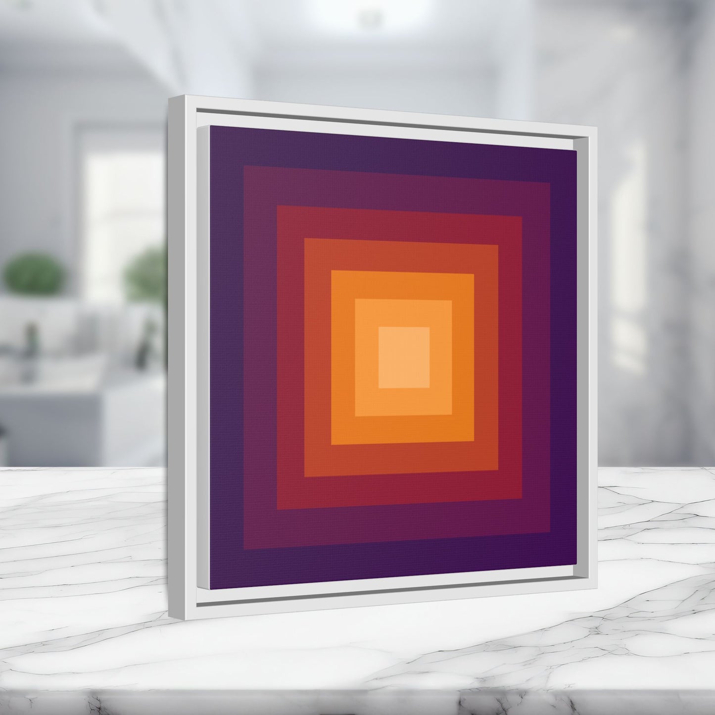 Modern Framed Geometric Canvas Art | Bold Color Meets Clean Framing