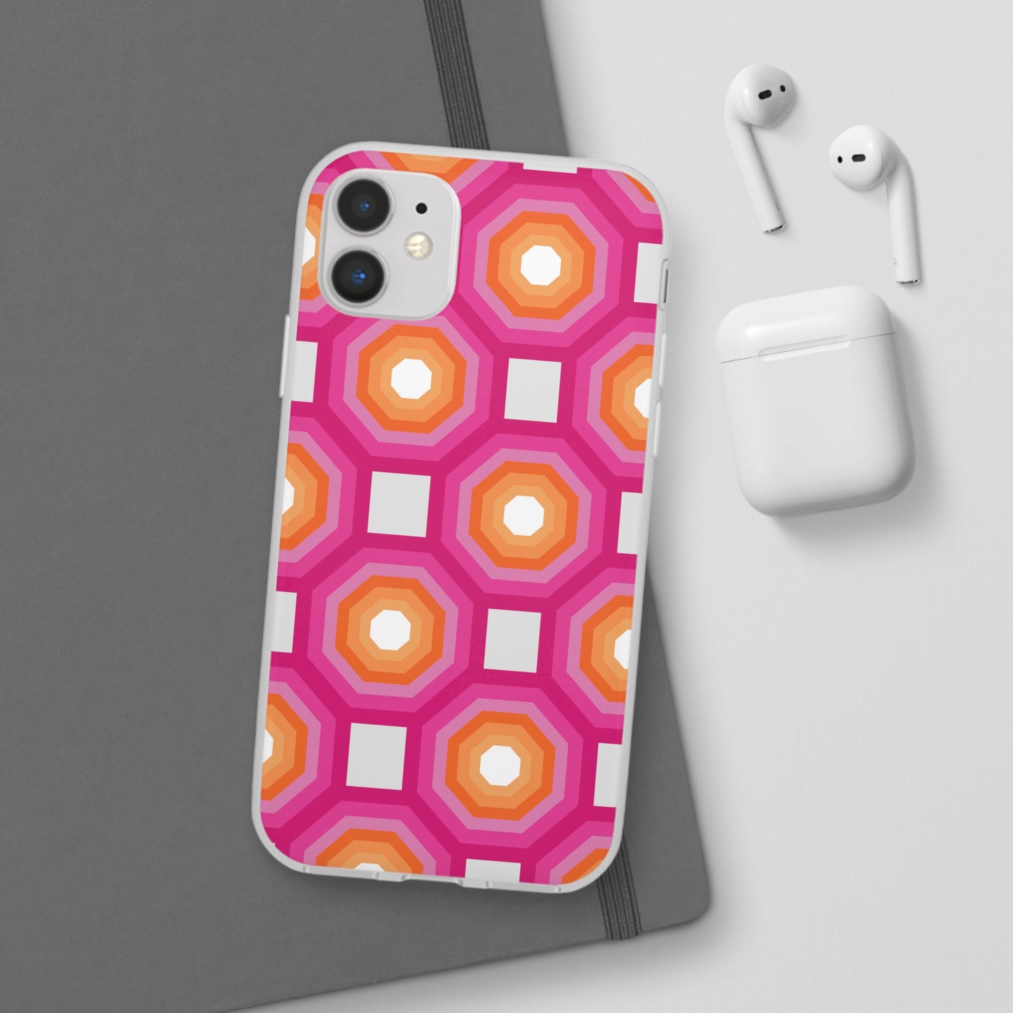 Stylish Geometric Phone Case, Flexible Phone Cover, Unique Modern Design, Perfect Gift, Trendy Accessory, Eco-Friendly Case