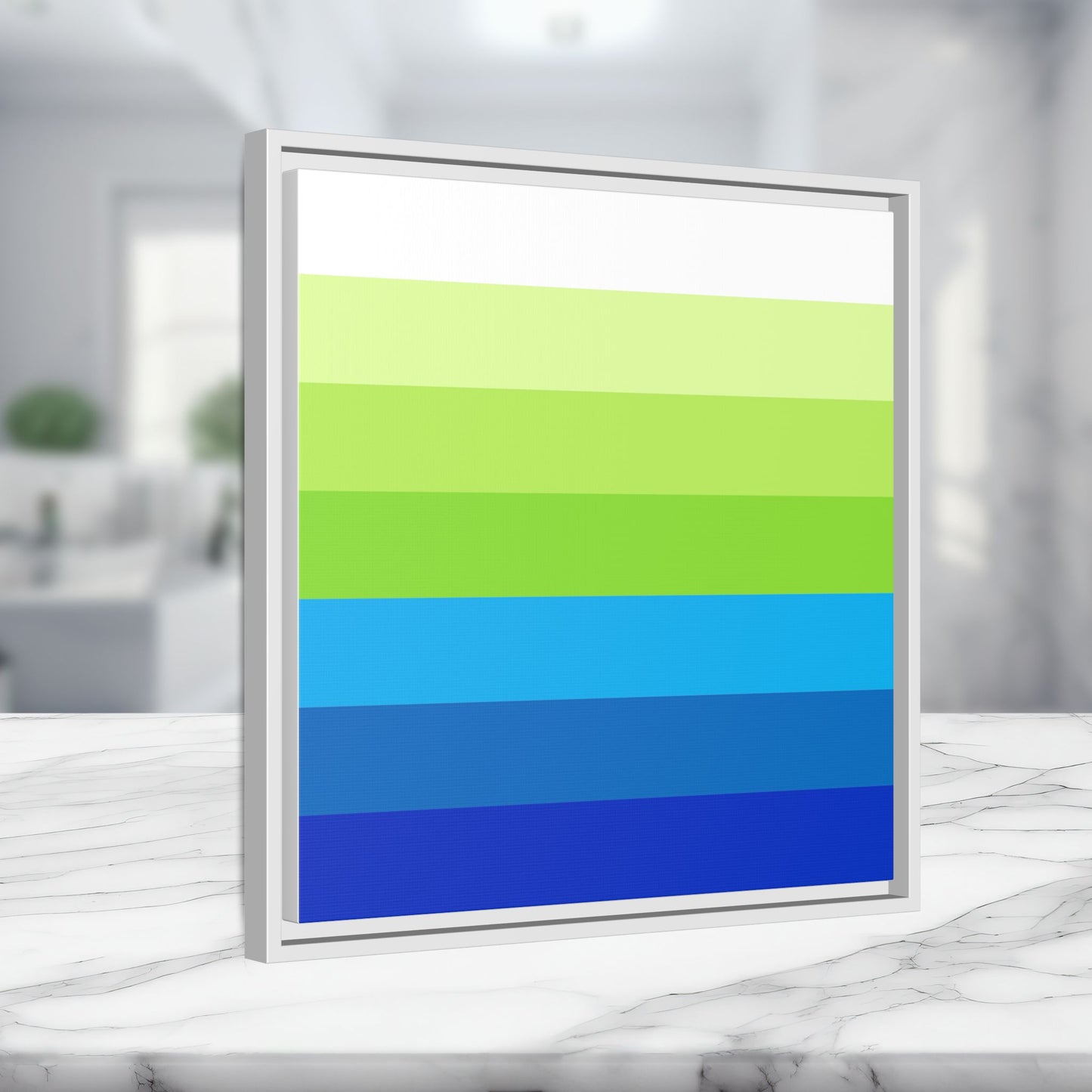 Modern Framed Geometric Canvas Art | Bold Color Meets Clean Framing