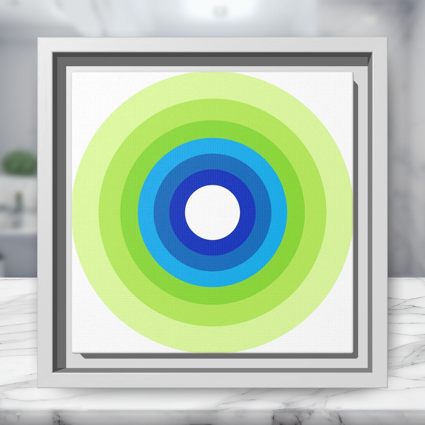 Modern Framed Geometric Canvas Art | Bold Color Meets Clean Framing