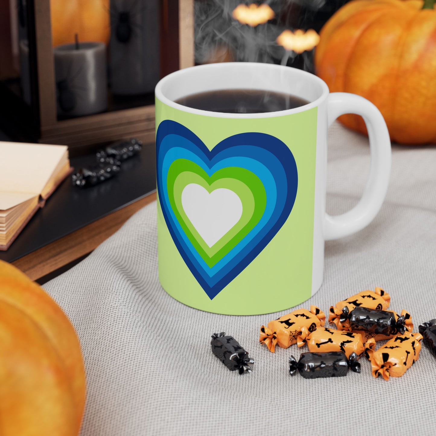 Geo Art Heart Mug – Bold Color, Daily Joy