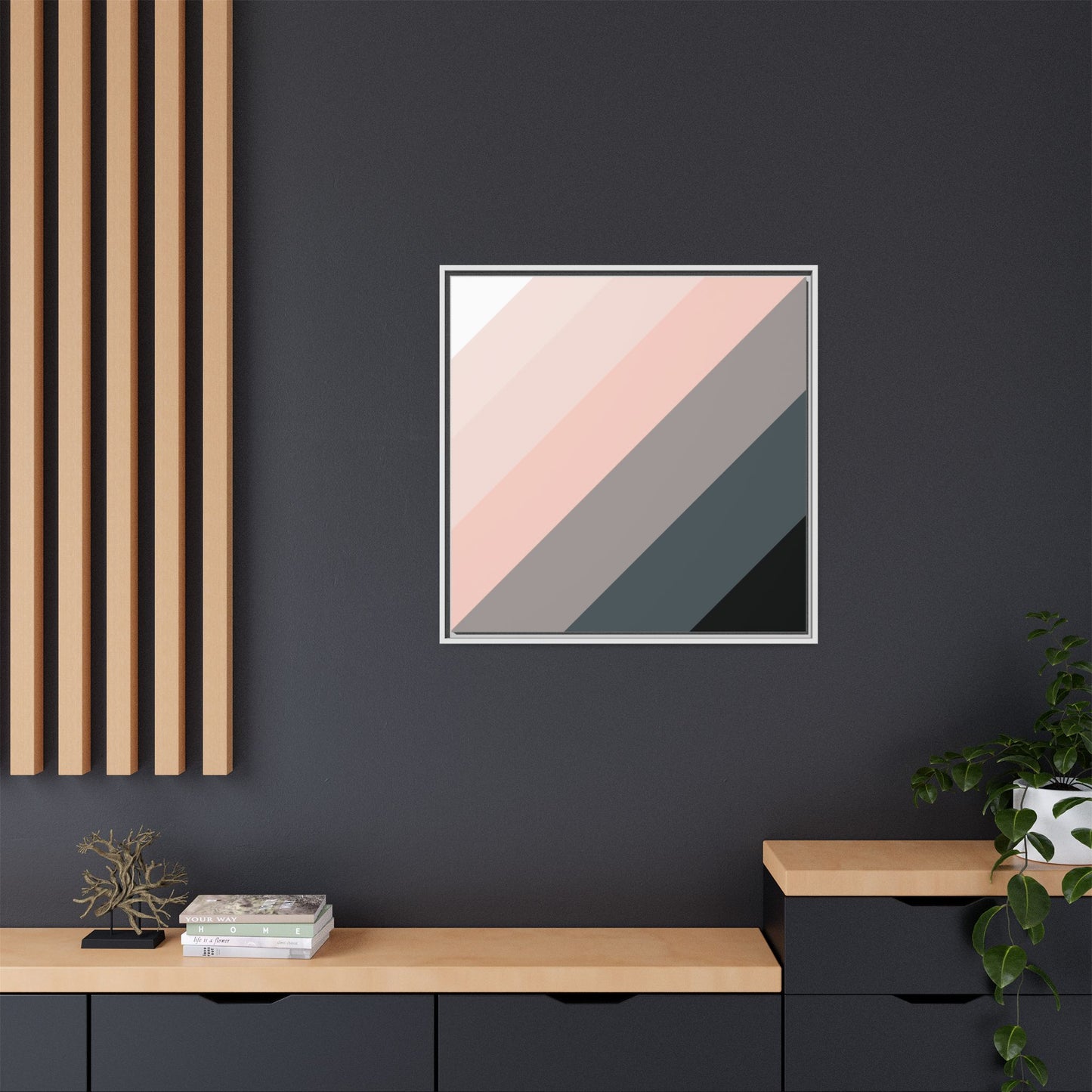 Modern Framed Geometric Canvas Art | Bold Color Meets Clean Framing