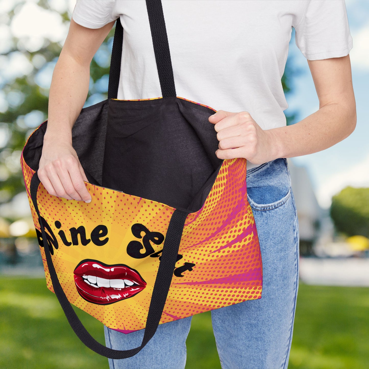 Wine Slut XL Tote Bag | Bold & Naughty | Oversized  Carry-All | Carry-All Weekender Beach Tote