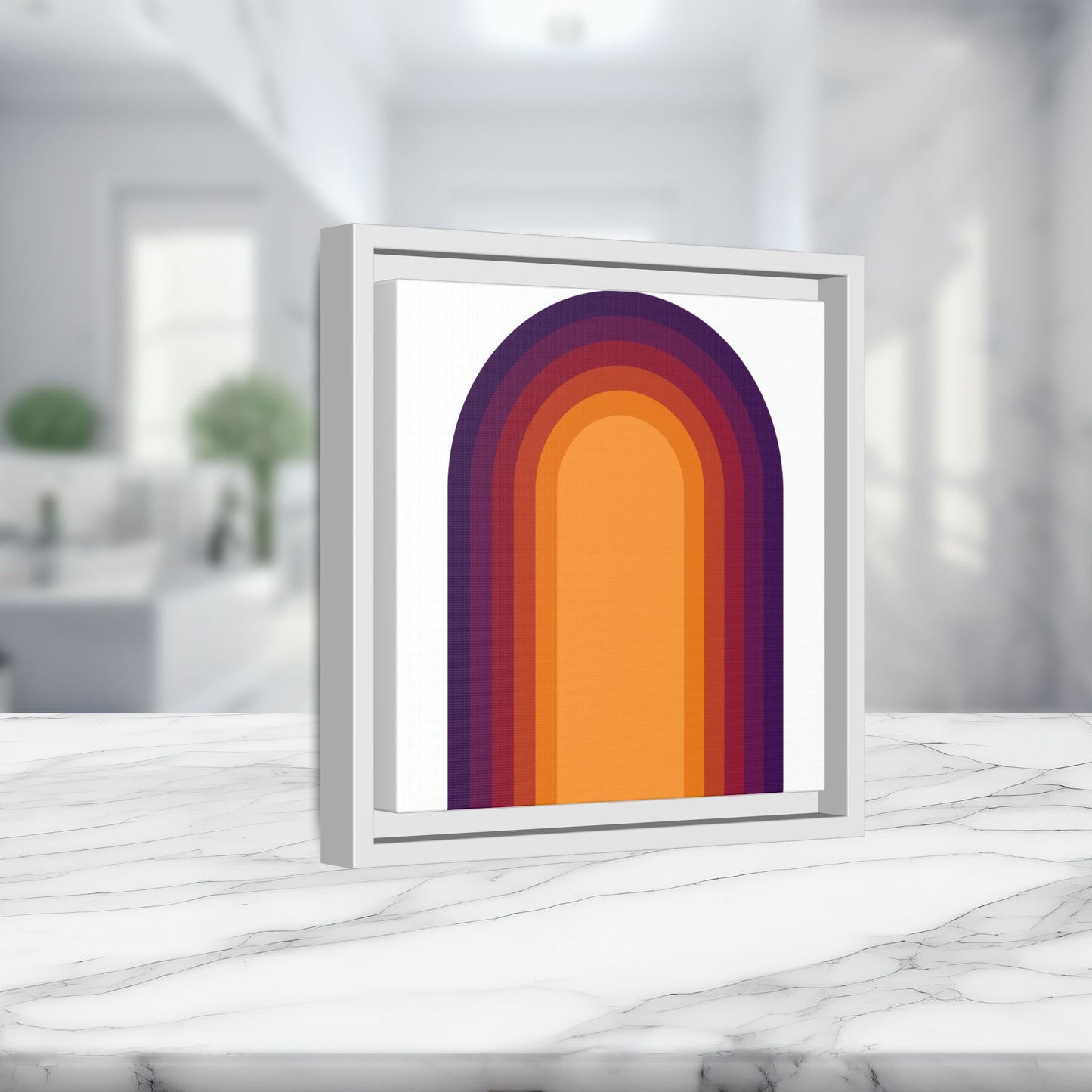 Modern Framed Geometric Canvas Art | Bold Color Meets Clean Framing