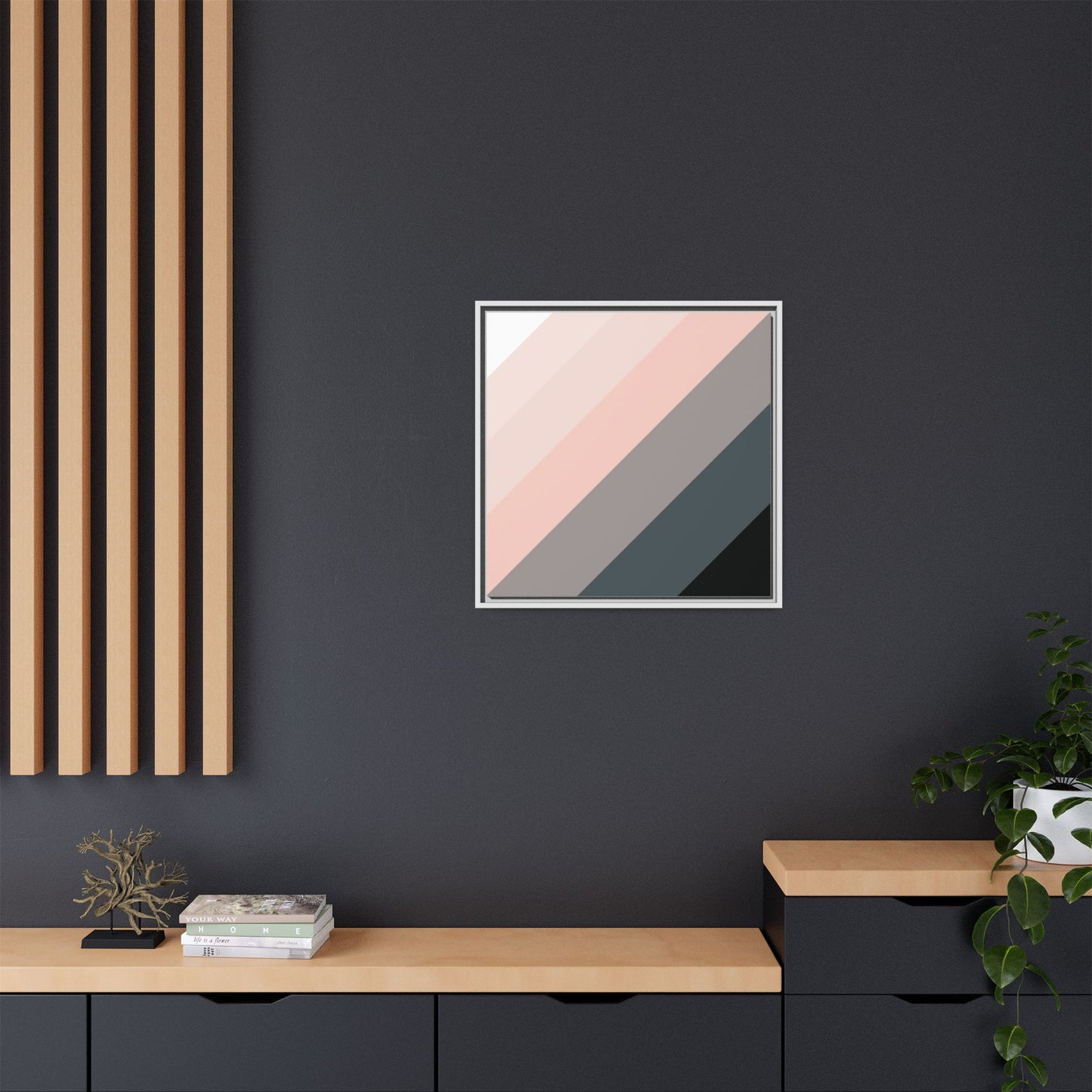 Modern Framed Geometric Canvas Art | Bold Color Meets Clean Framing