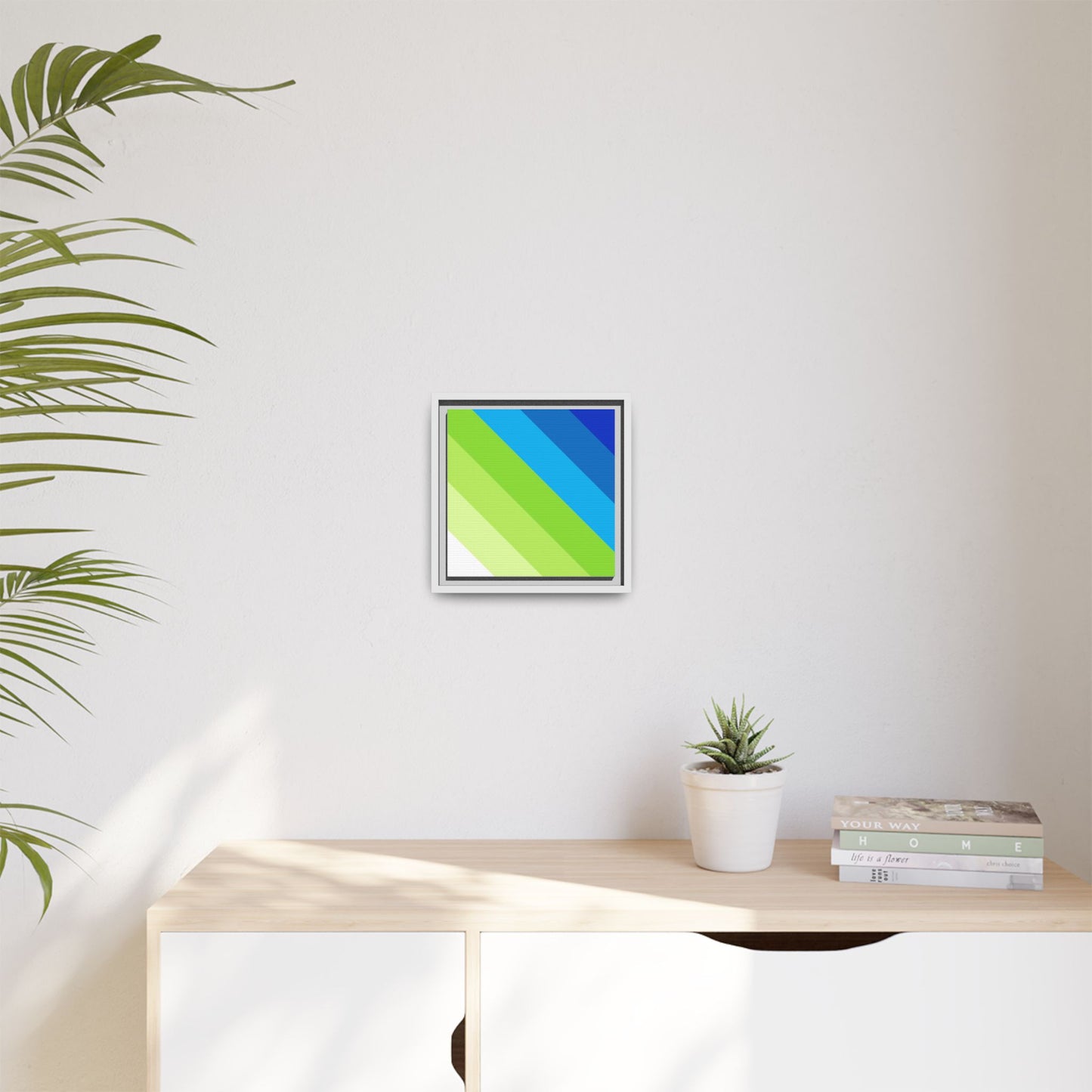 Modern Framed Geometric Canvas Art | Bold Color Meets Clean Framing